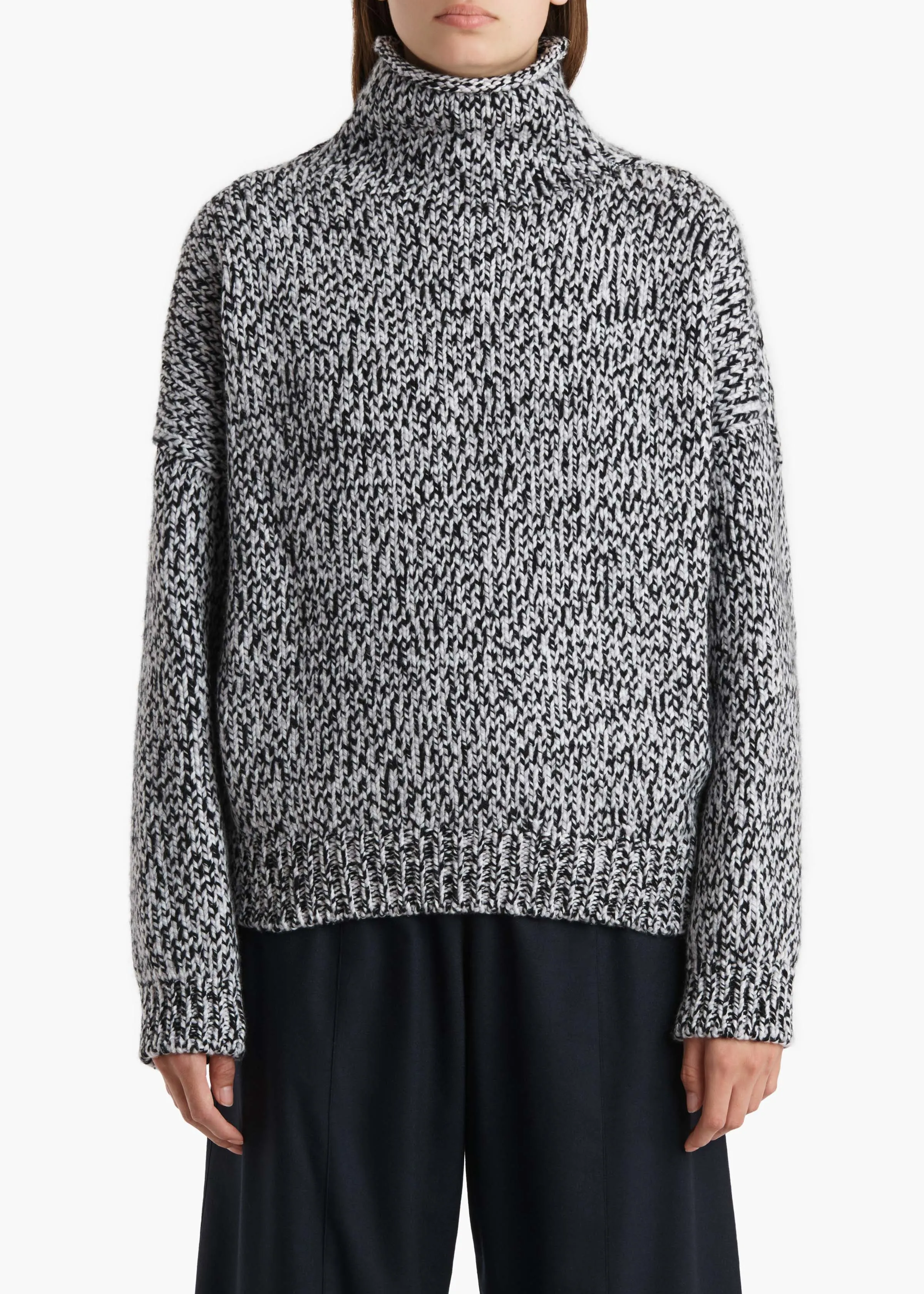 Leon Sweater in Black Multi sold by KHAITE product image thumbnail 3