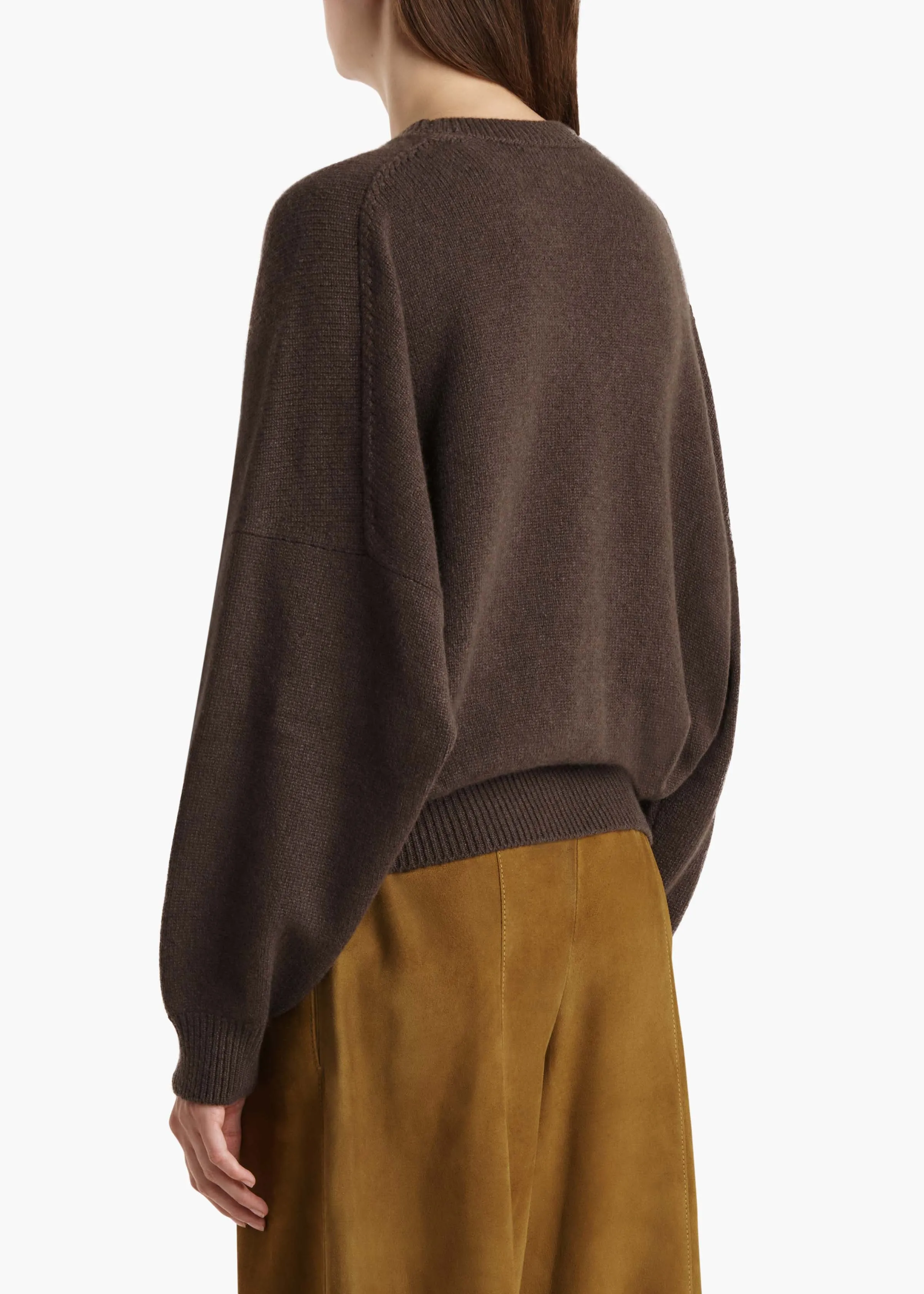 Margaux Sweater in Coffee sold by KHAITE product image thumbnail 4