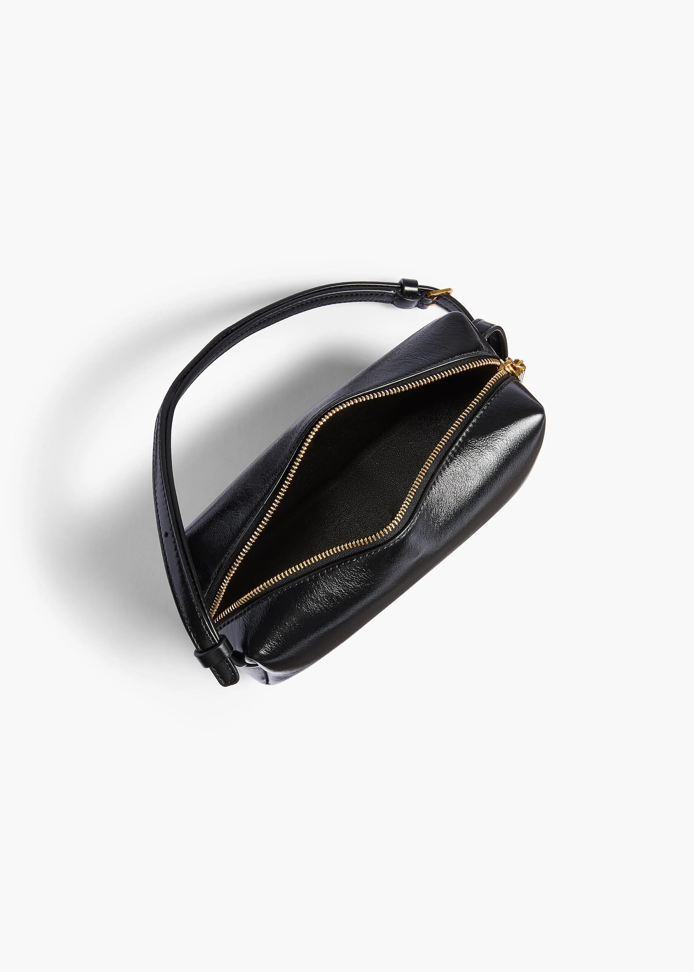 Mini Kye Crossbody Bag in Black Crackle Patent Leather sold by KHAITE product image thumbnail 3