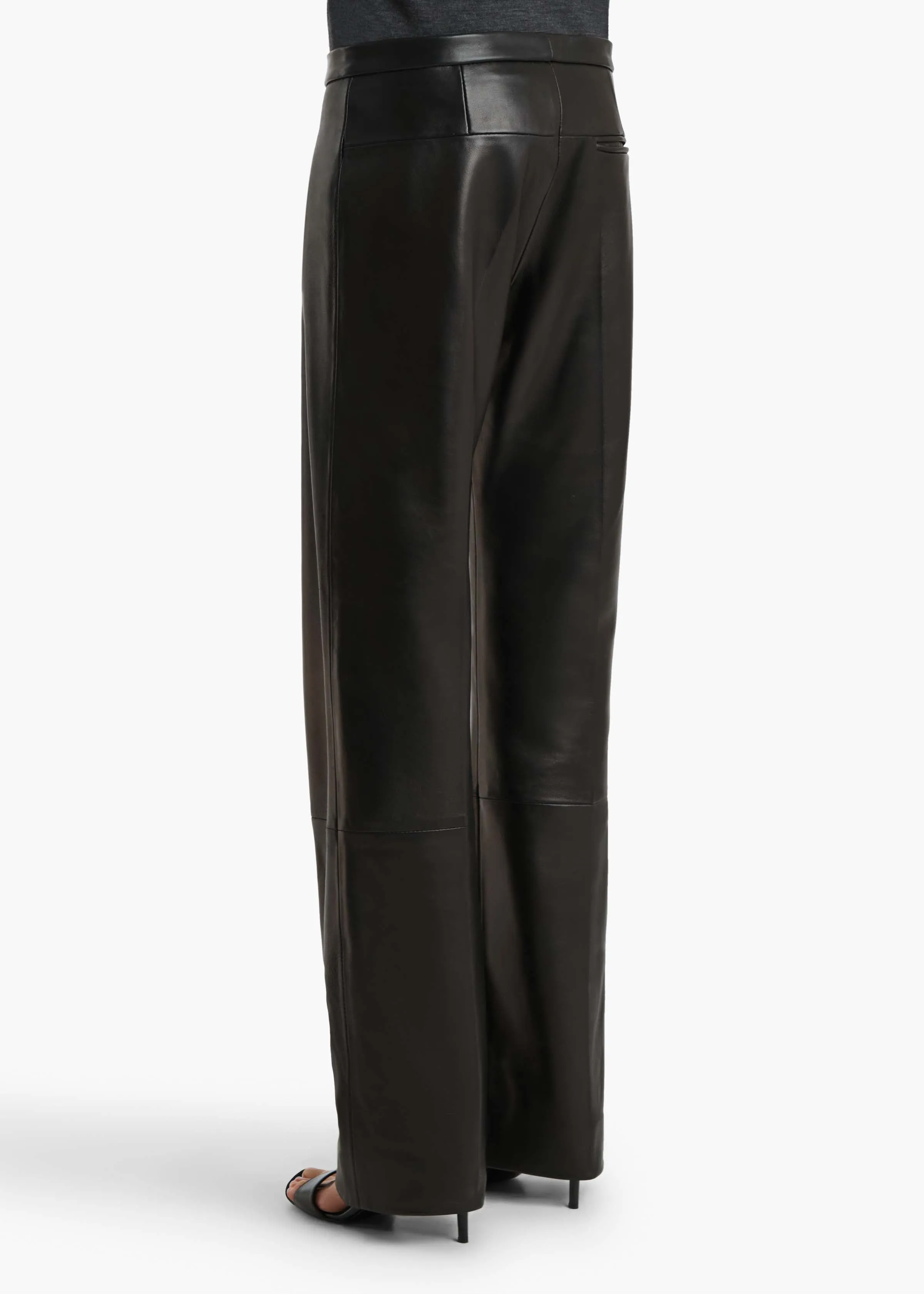 Miles Pant in Black Leather sold by KHAITE product image thumbnail 4