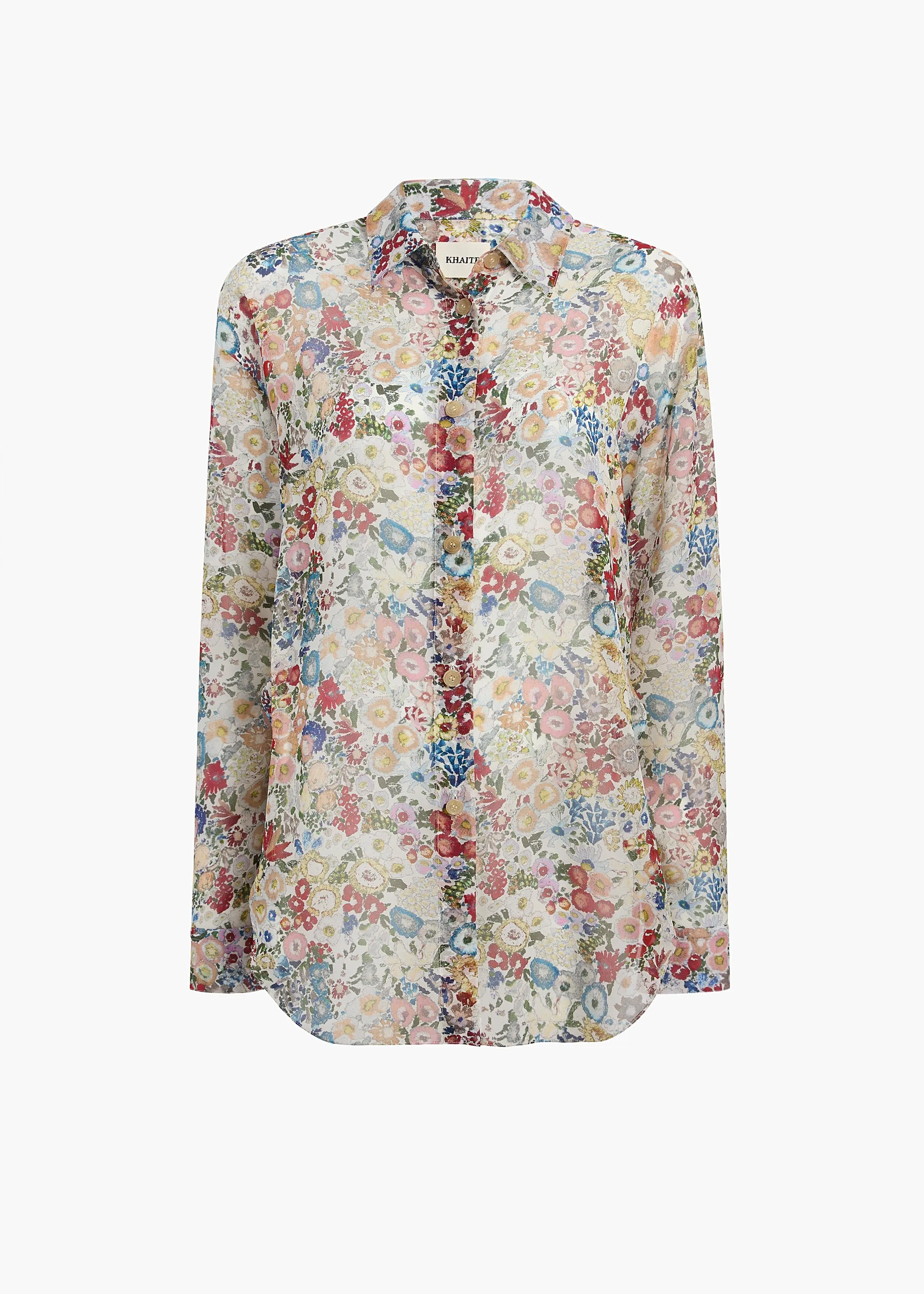 Goya Top in Cream Multi sold by KHAITE