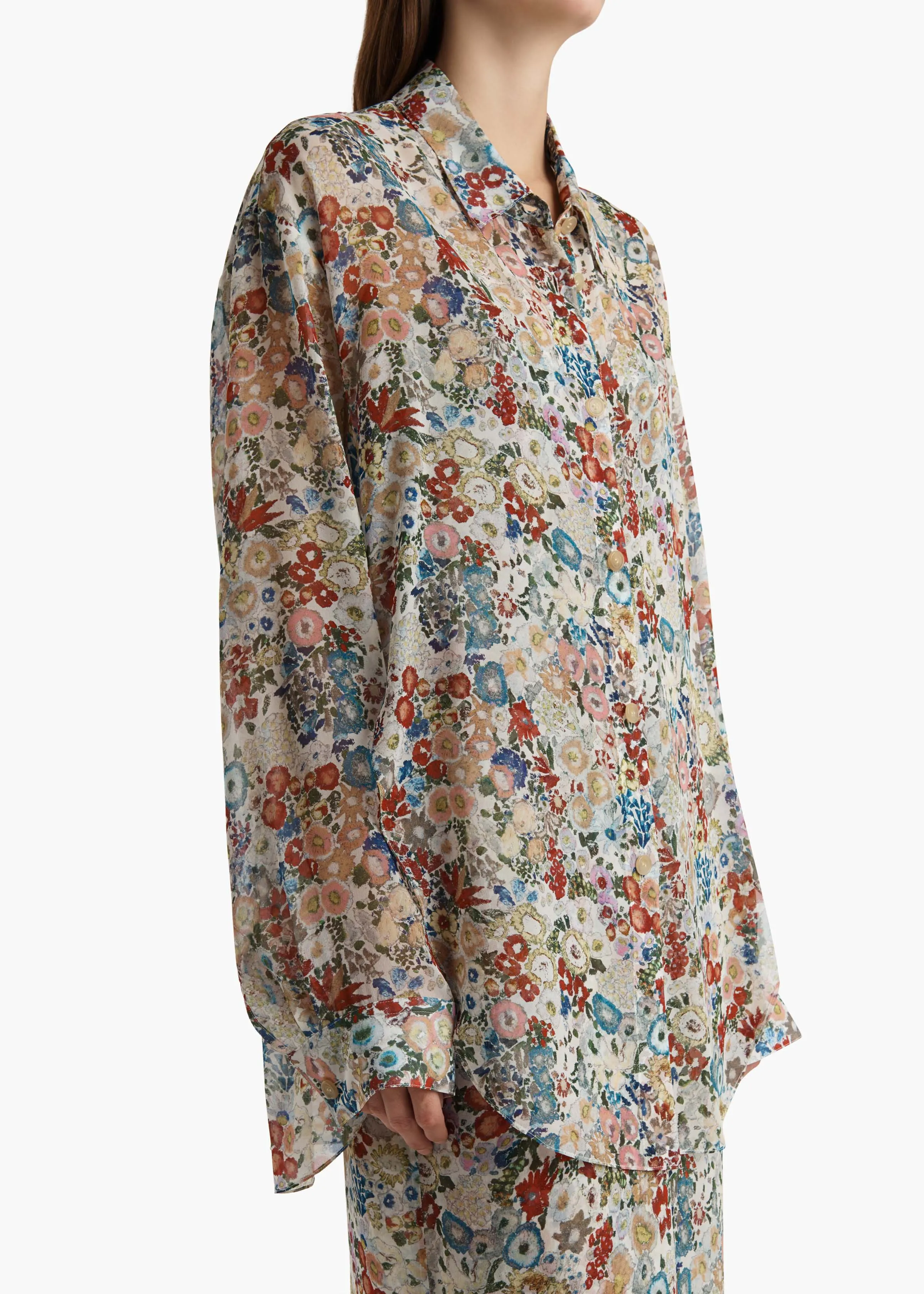 Goya Top in Cream Multi sold by KHAITE product image thumbnail 5