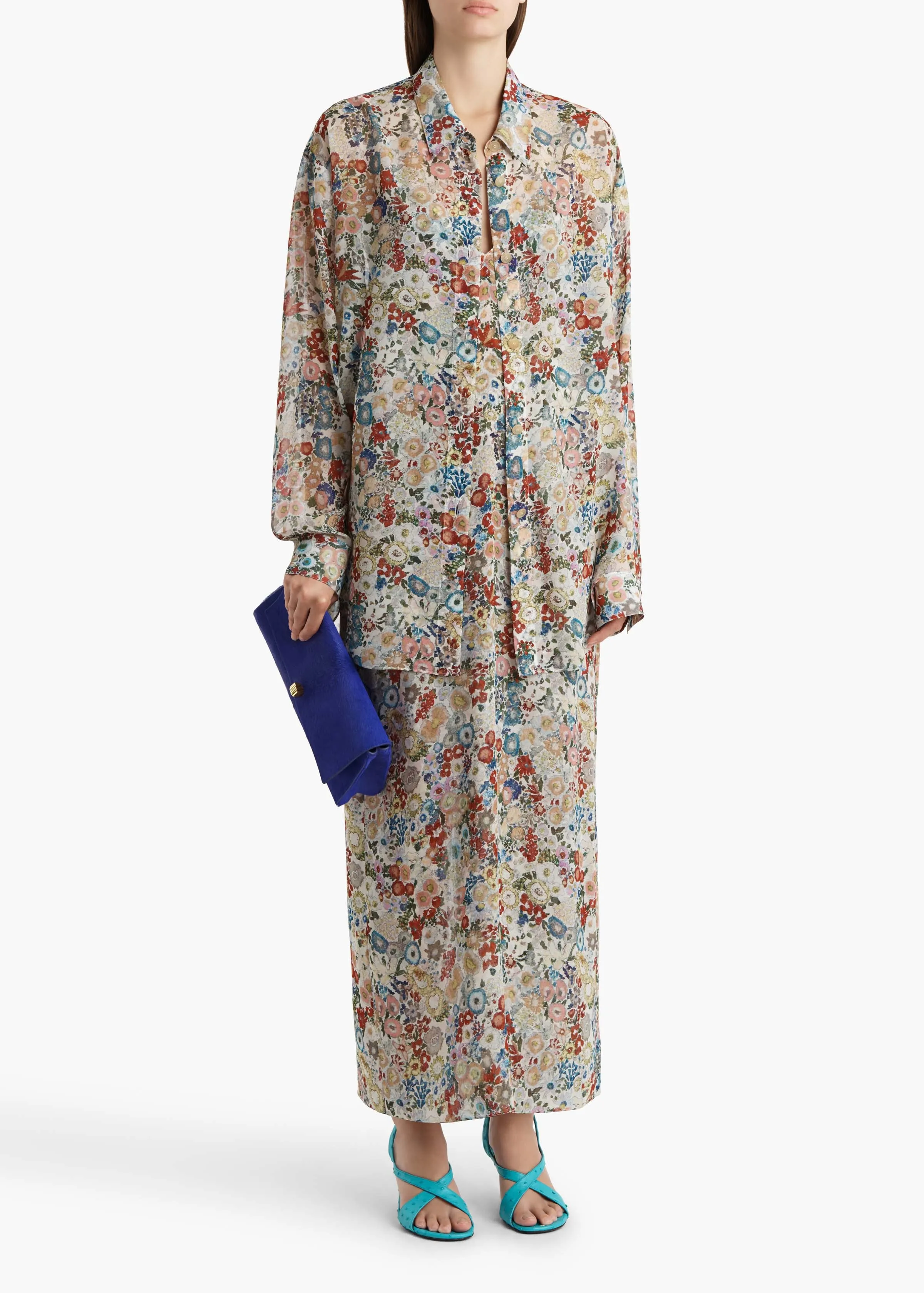 Goya Top in Cream Multi sold by KHAITE product image thumbnail 2