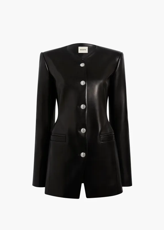 Naran Jacket in Black Leather sold by KHAITE