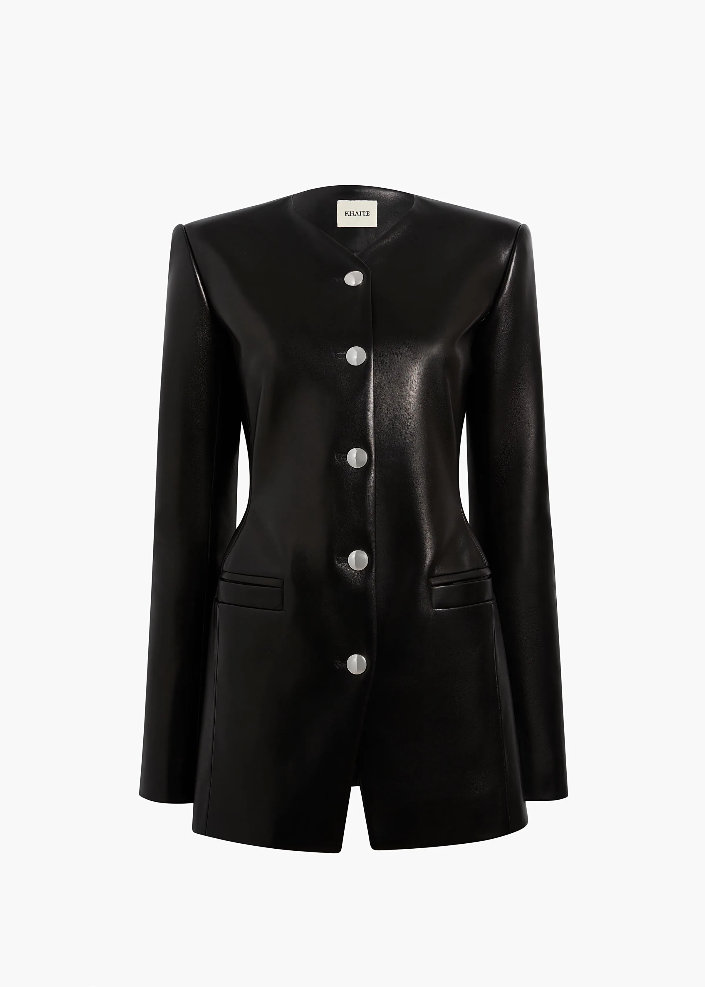 Naran Jacket in Black Leather sold by KHAITE