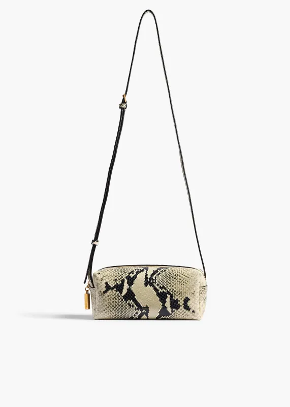 Mini Kye Crossbody Bag in Natural Python-Embossed Leather sold by KHAITE