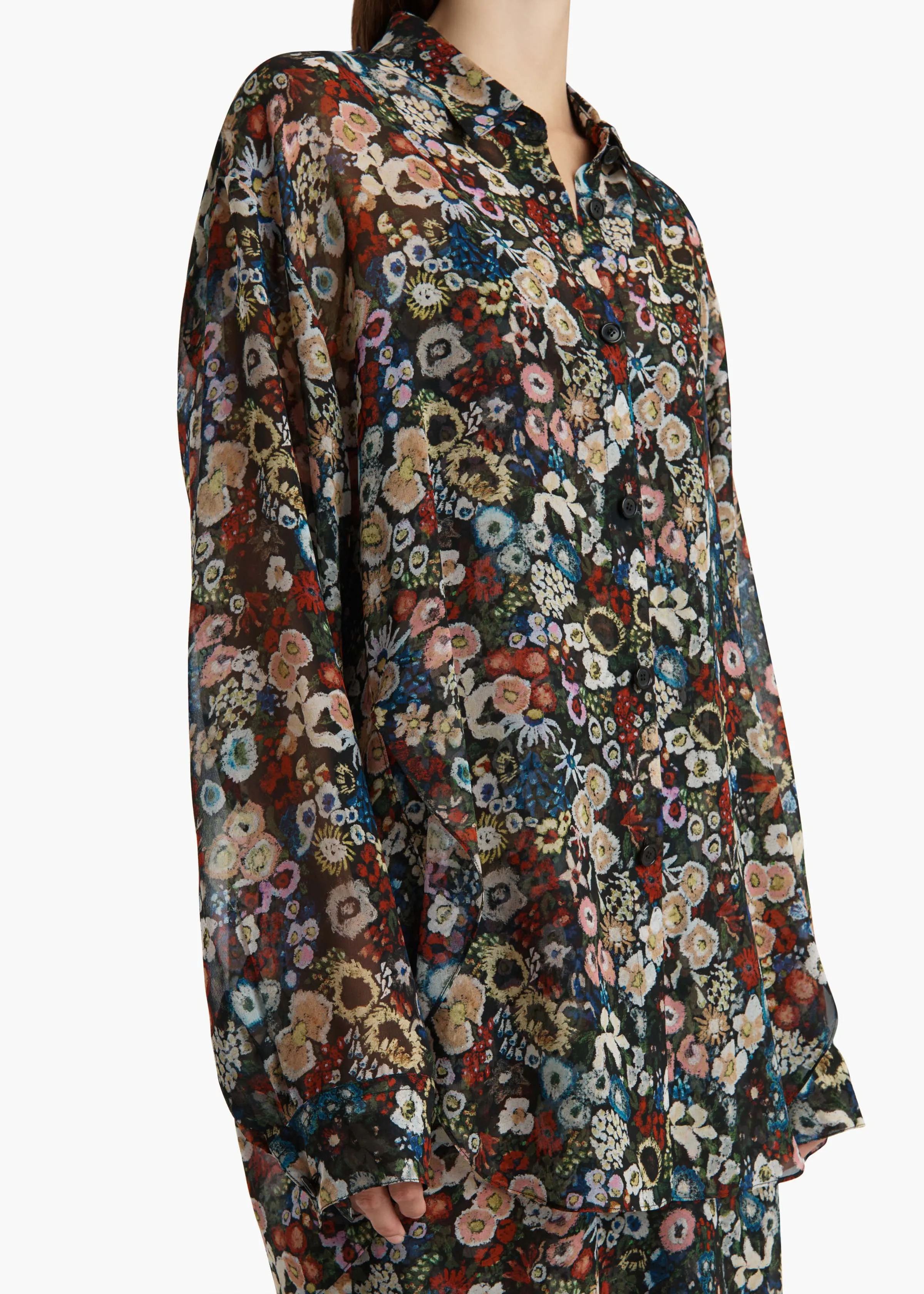 Goya Top in Black Multi sold by KHAITE product image thumbnail 5