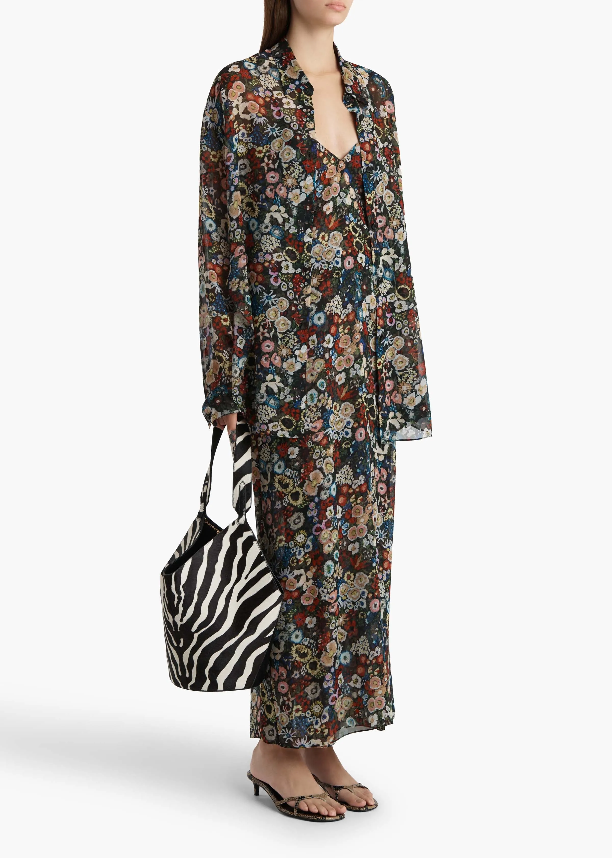 Goya Top in Black Multi sold by KHAITE product image thumbnail 2