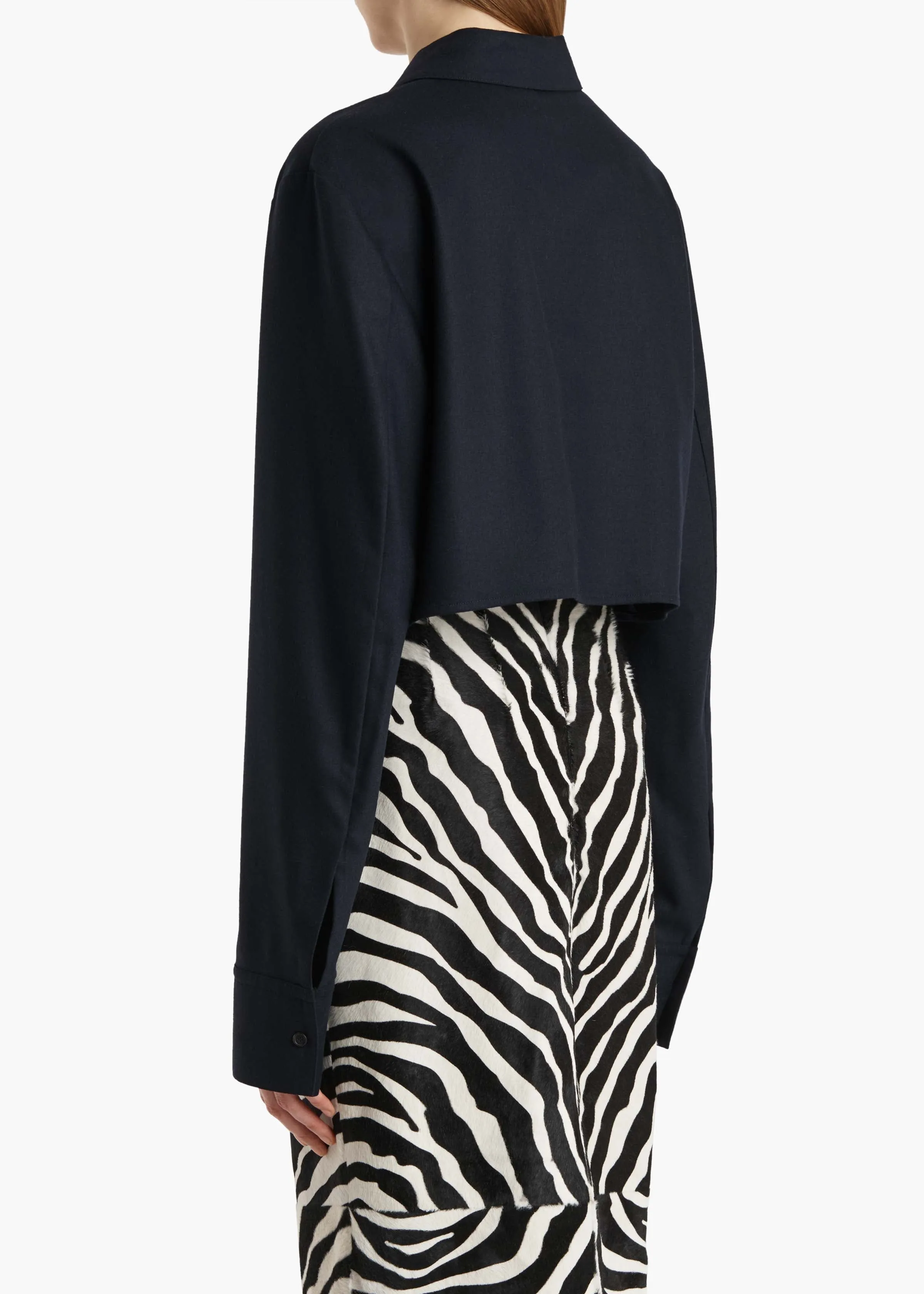 Jasen Top in Dark Navy Wool Cashmere sold by KHAITE product image thumbnail 4