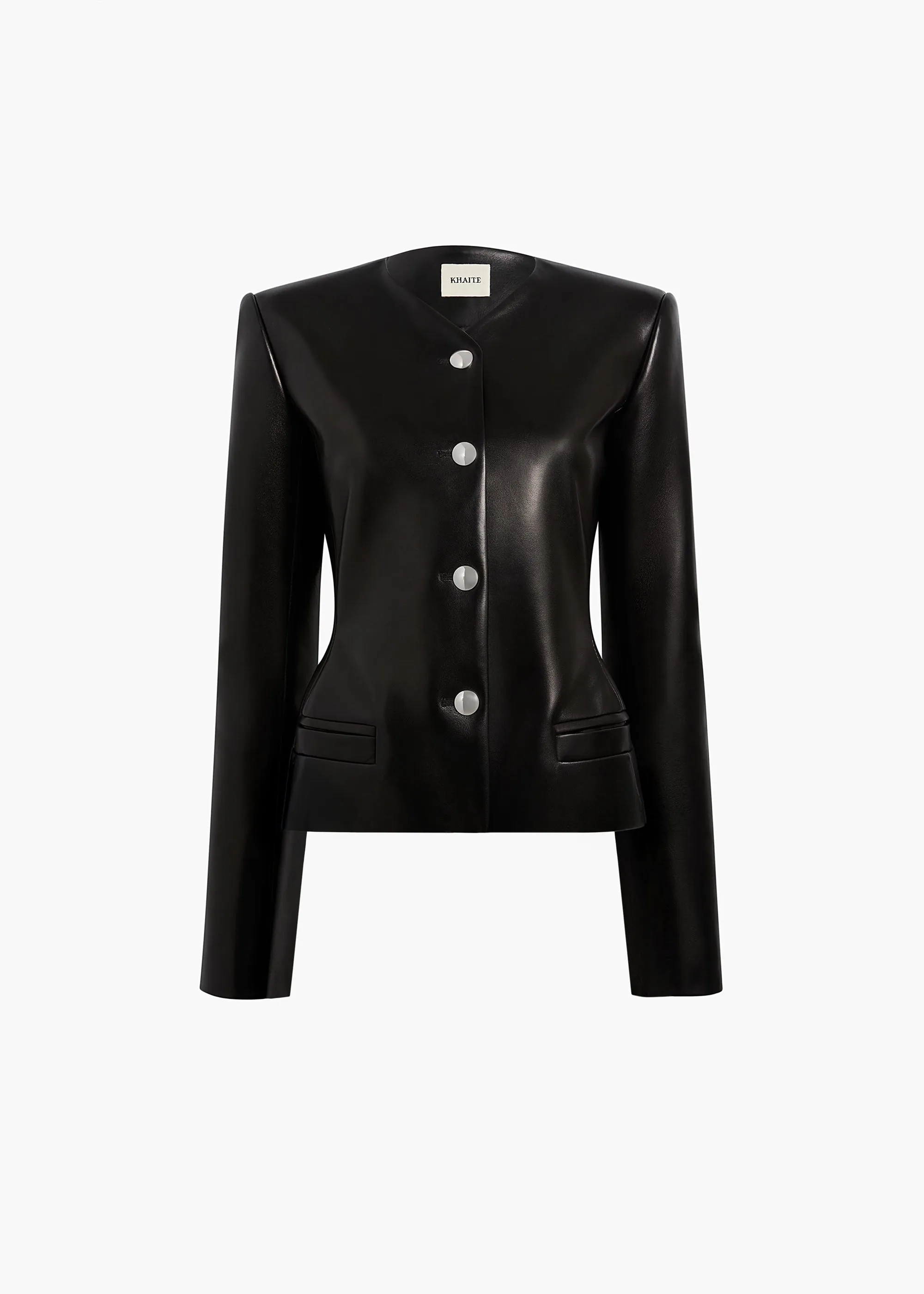 Nara Jacket in Black Leather sold by KHAITE