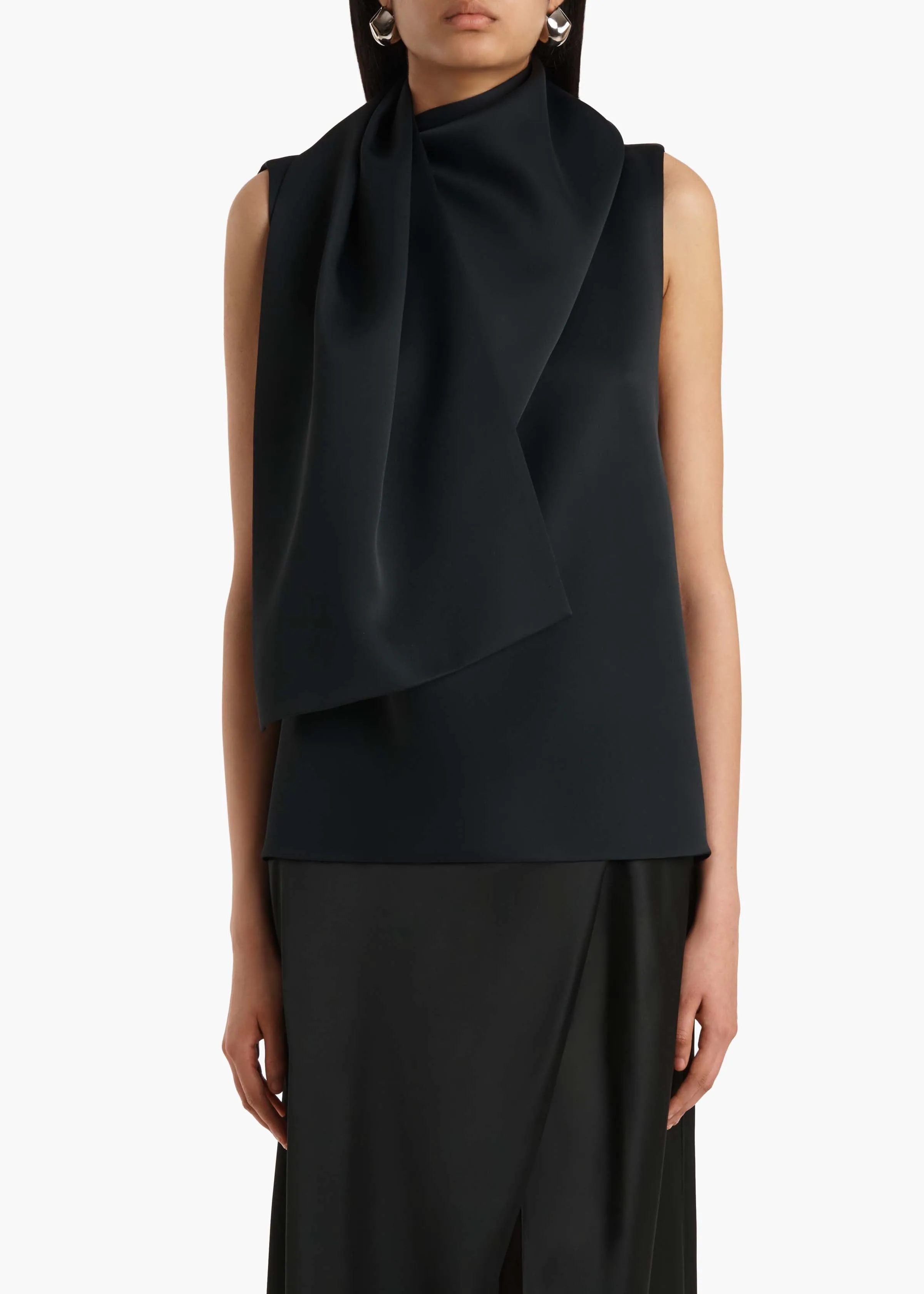 Loe Top in Black sold by KHAITE product image thumbnail 3