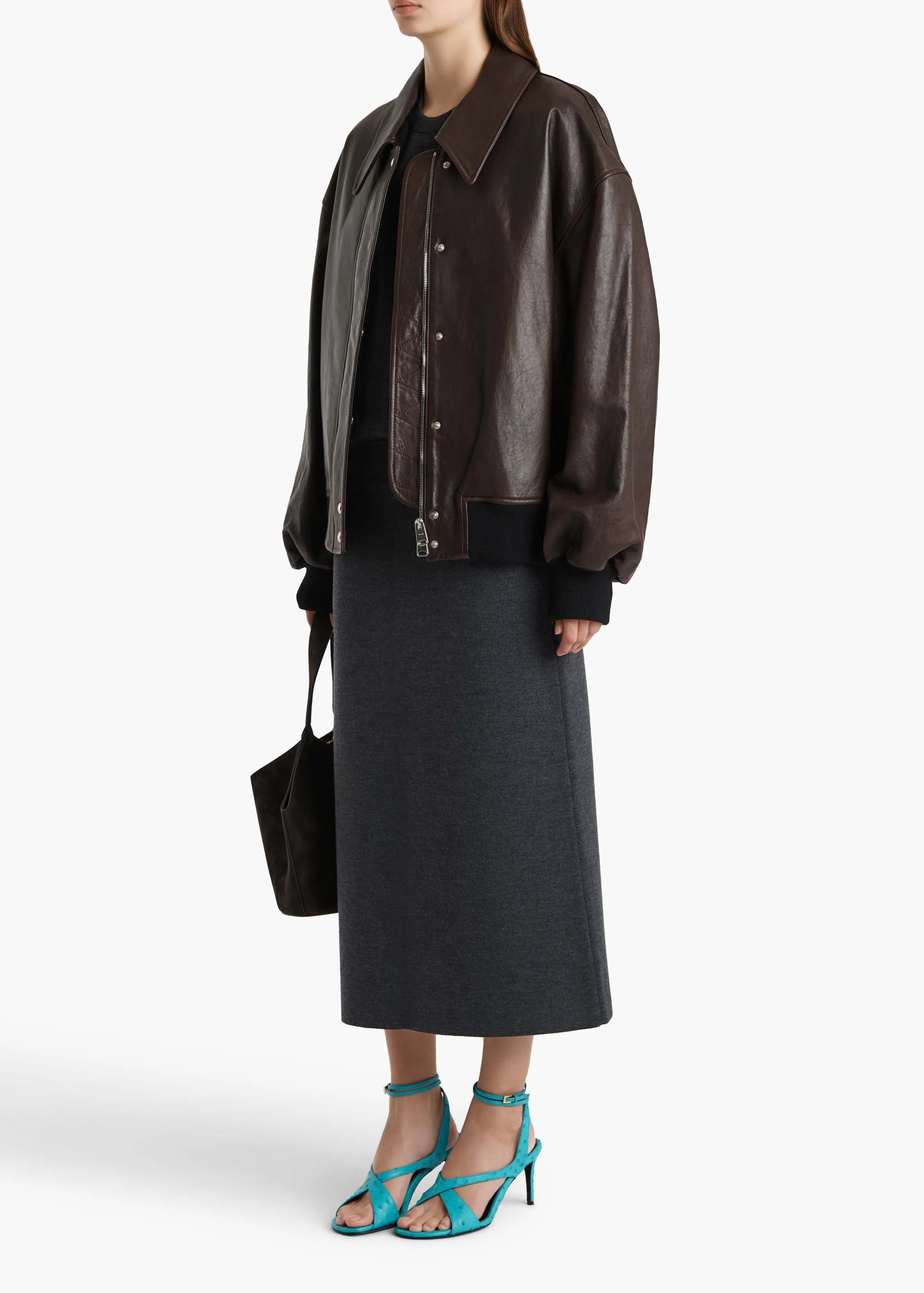 Patri Skirt in Storm sold by KHAITE product image thumbnail 2