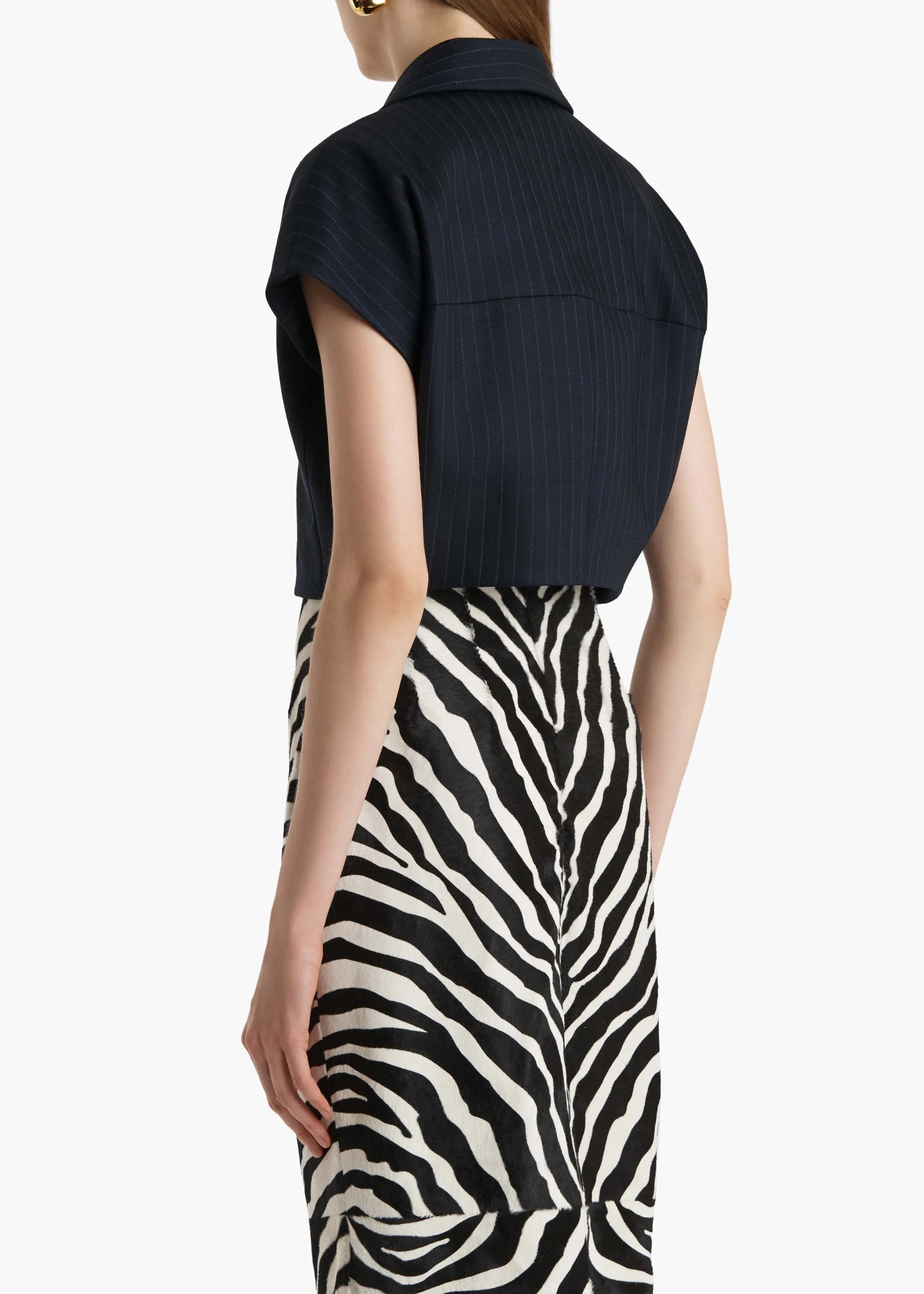 Robin Top in Navy and White Stripe sold by KHAITE product image thumbnail 4