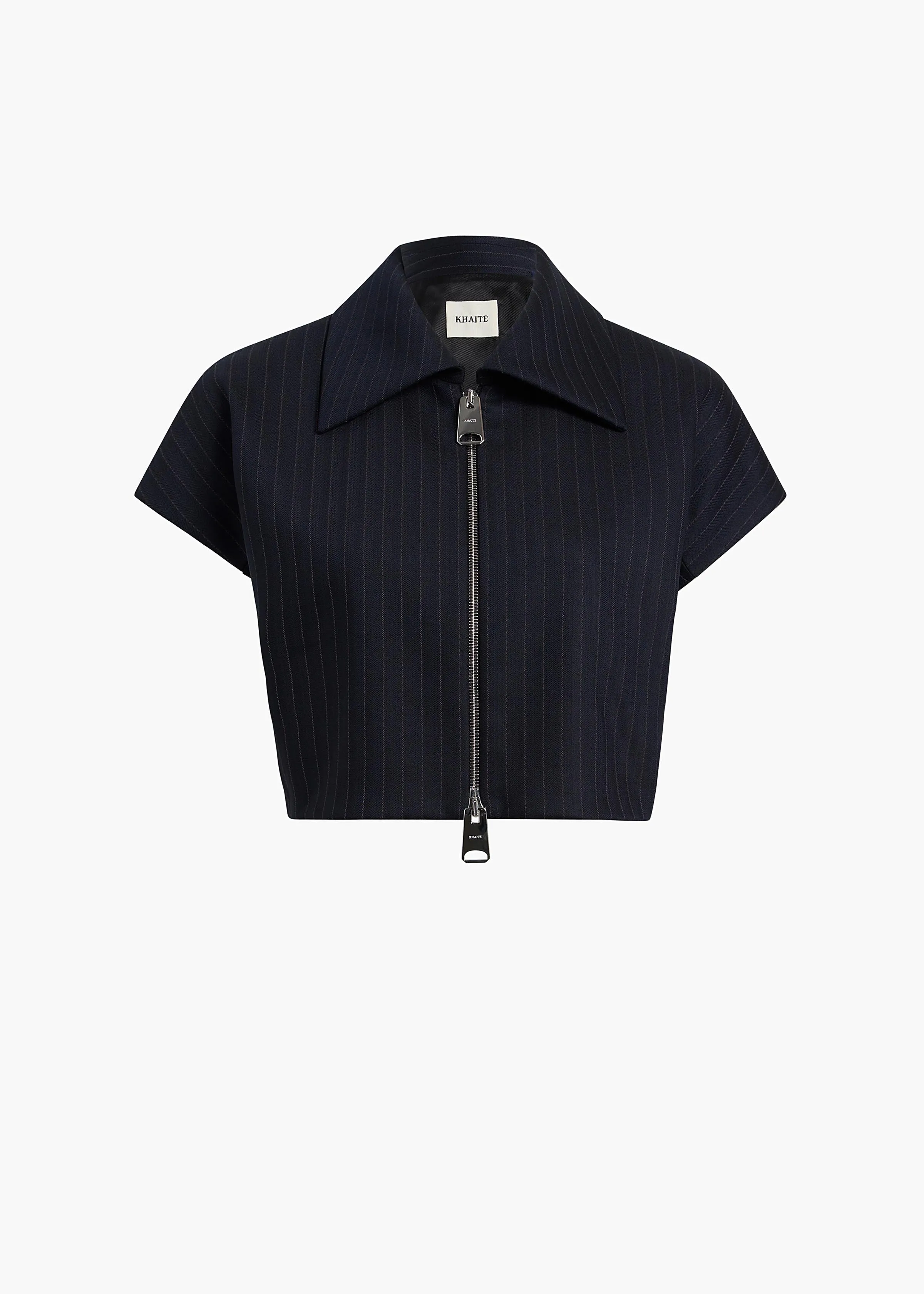 Robin Top in Navy and White Stripe sold by KHAITE