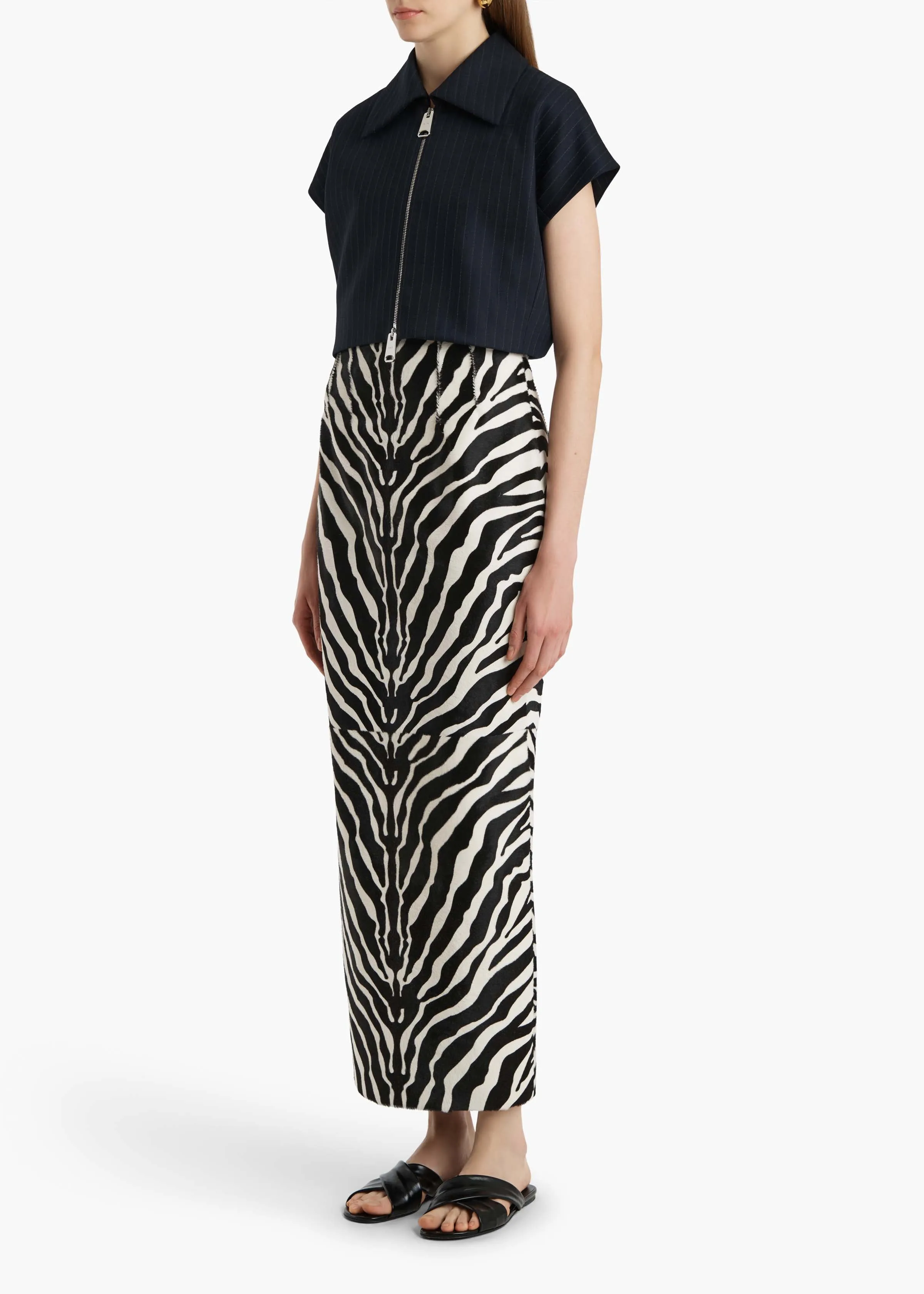 Robin Top in Navy and White Stripe sold by KHAITE product image thumbnail 2