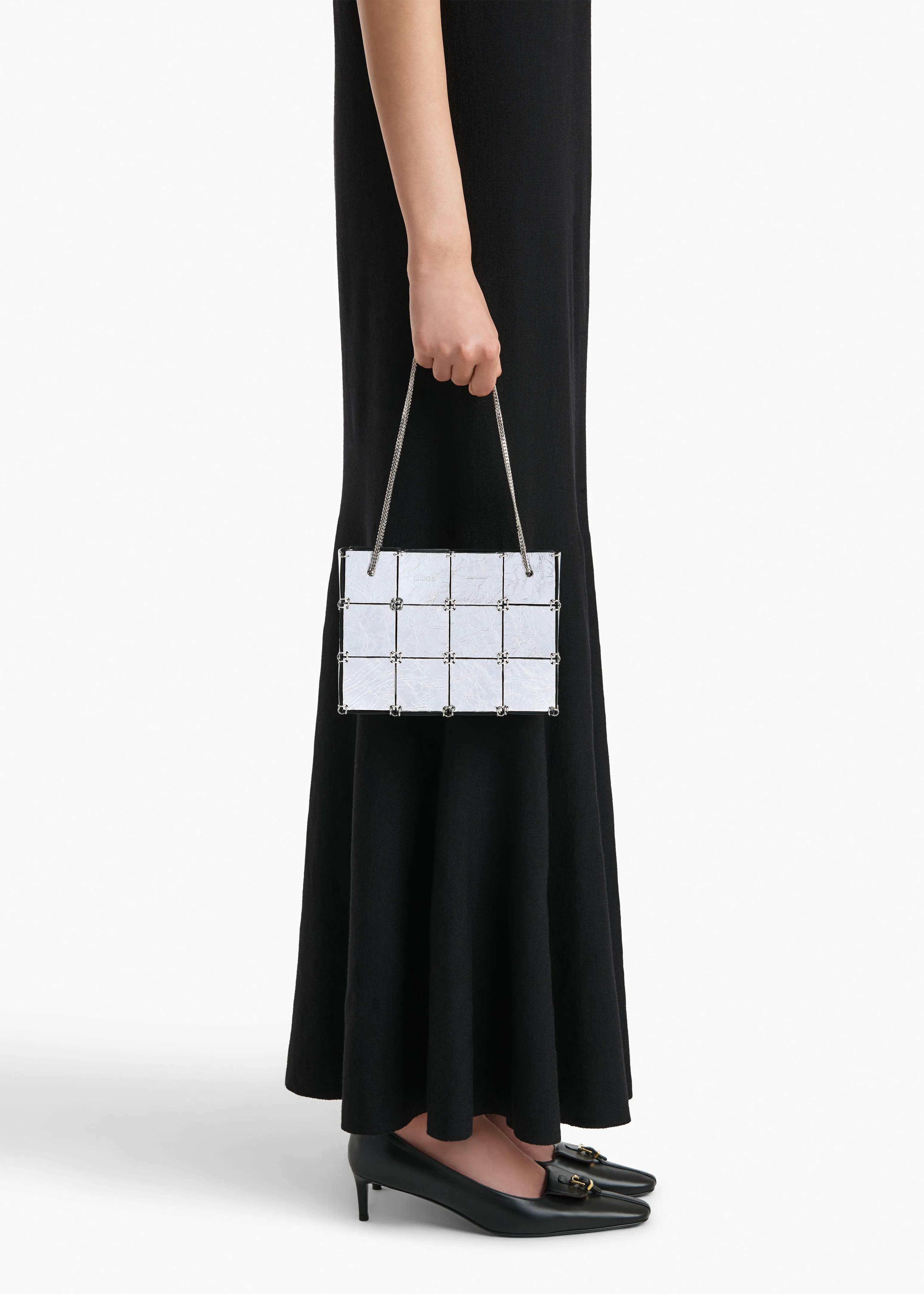 Mini Emma Bag in Silver Metallic Leather sold by KHAITE product image thumbnail 5