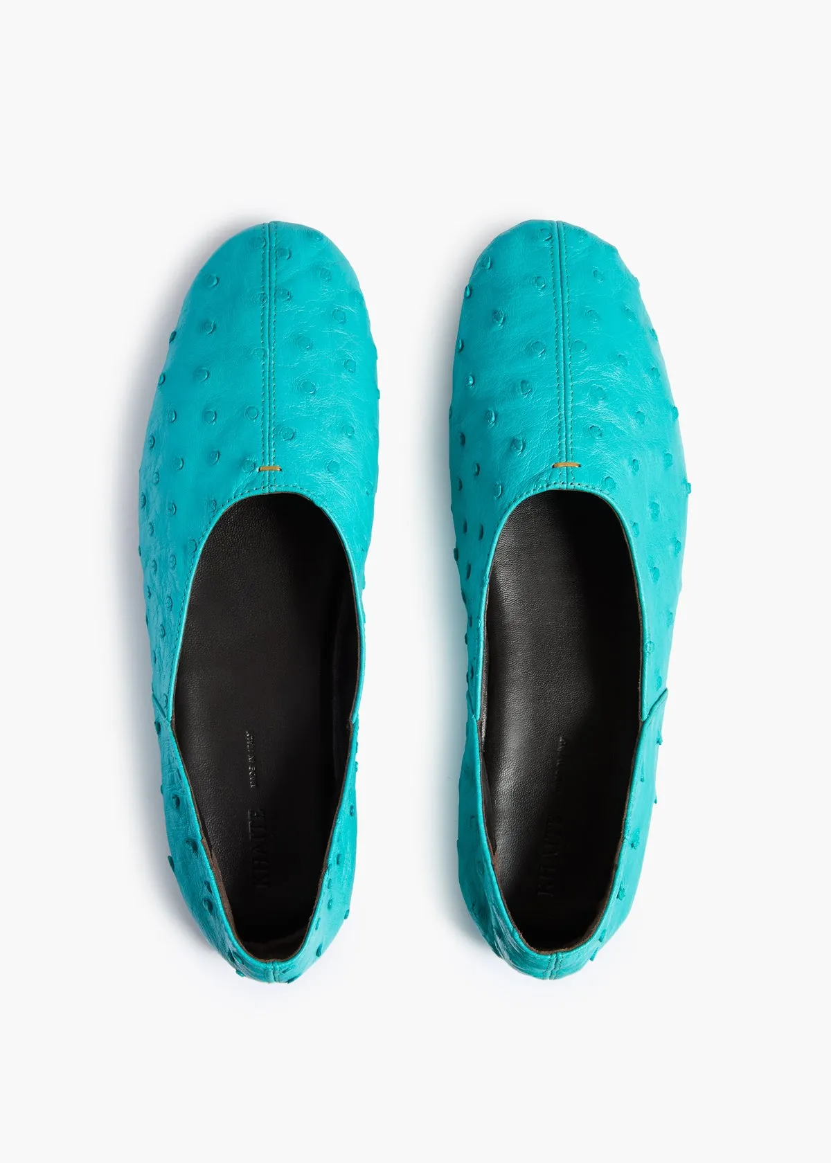 Jane Flat in Crystal Blue Ostrich sold by KHAITE product image thumbnail 3