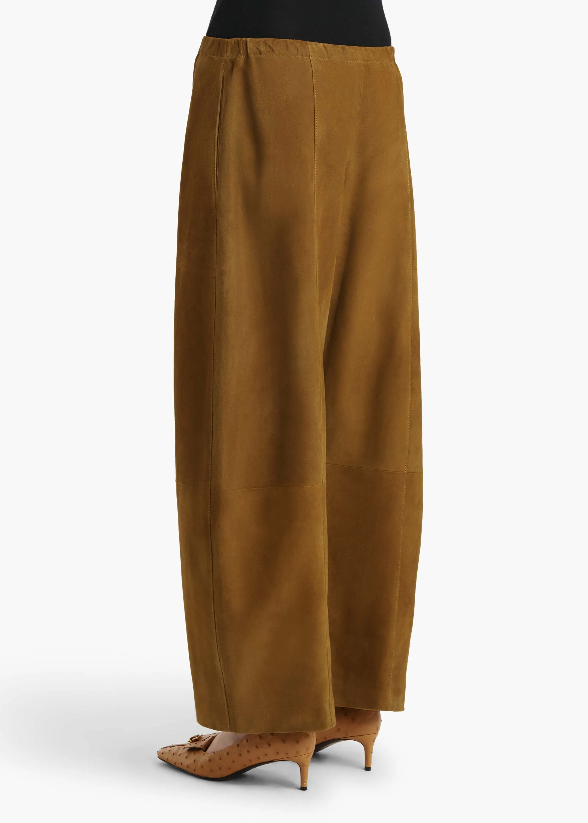 Clover Pant in Toffee Suede sold by KHAITE product image thumbnail 4