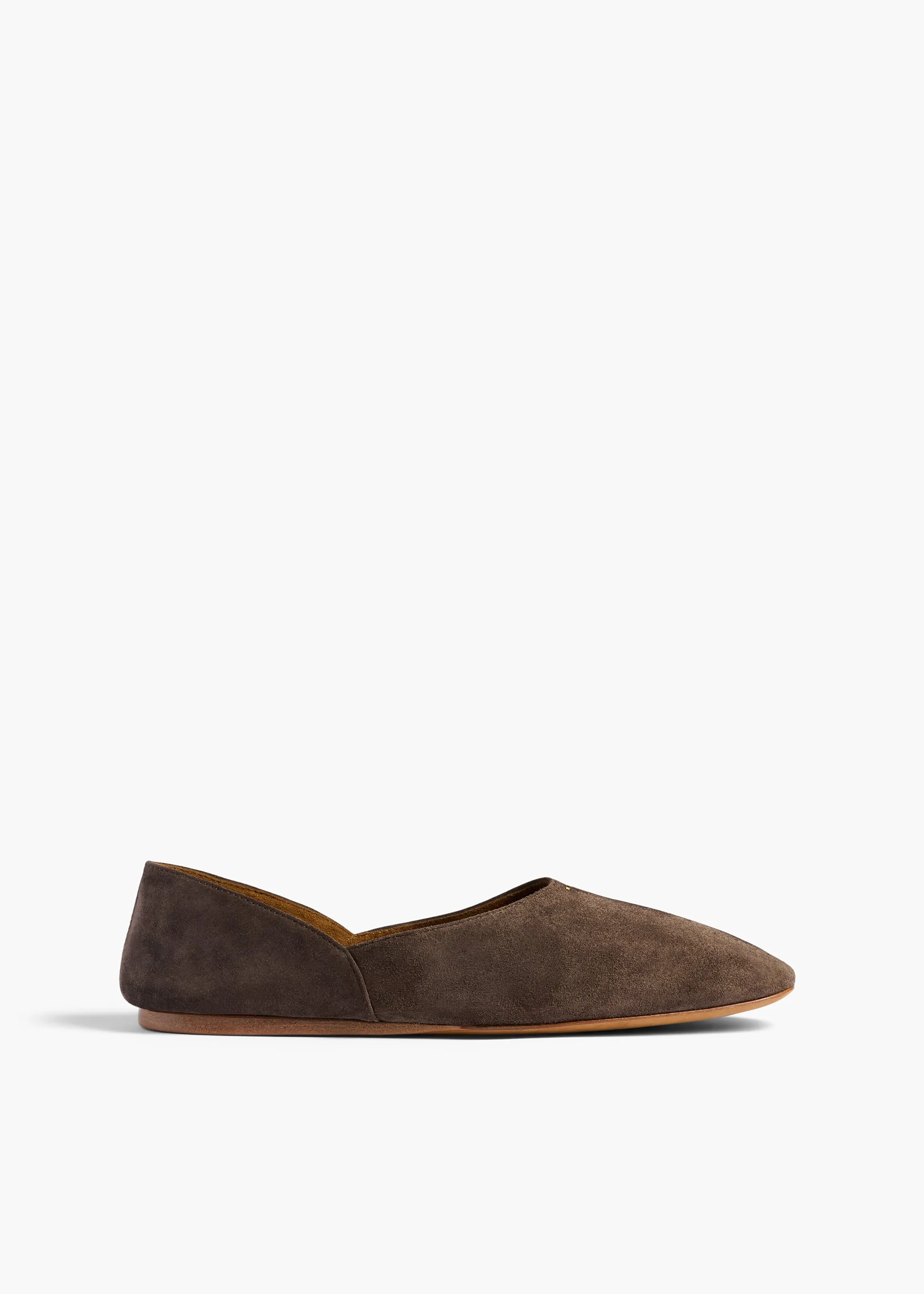 Jane Flat in Sable Suede sold by KHAITE