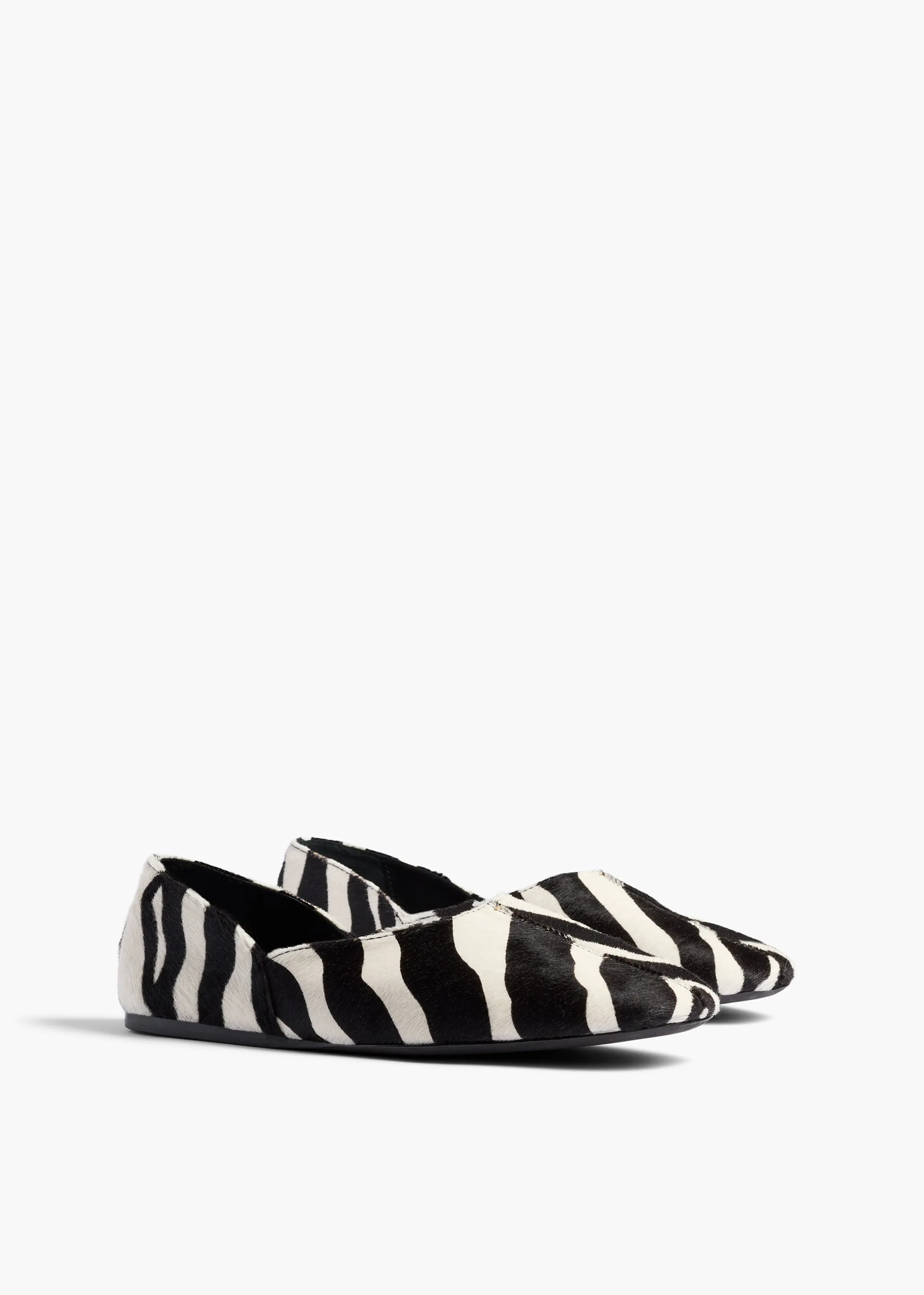 Jane Flat in Zebra Print Haircalf sold by KHAITE product image thumbnail 2