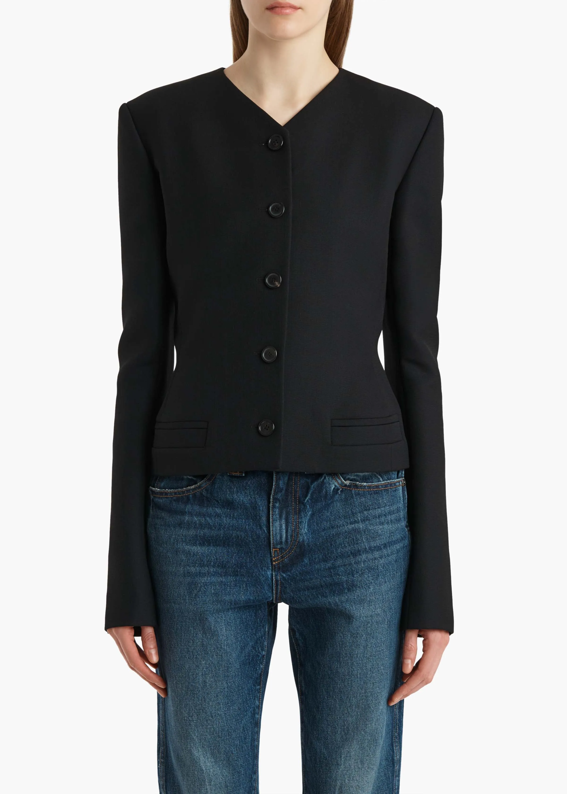 Nara Jacket in Black sold by KHAITE product image thumbnail 3