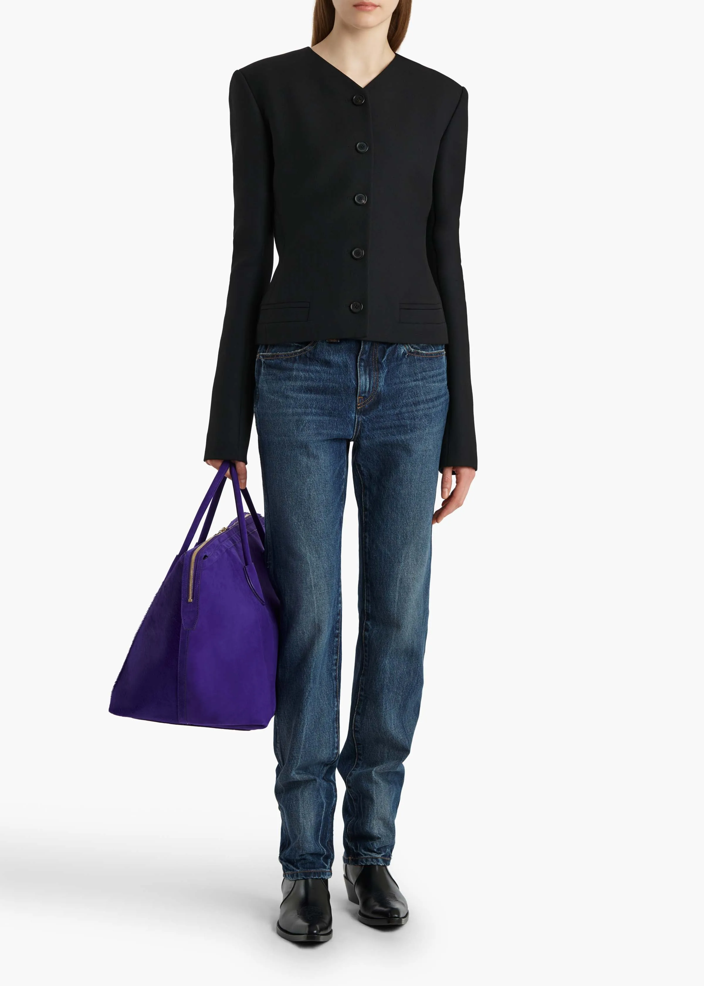 Nara Jacket in Black sold by KHAITE product image thumbnail 2