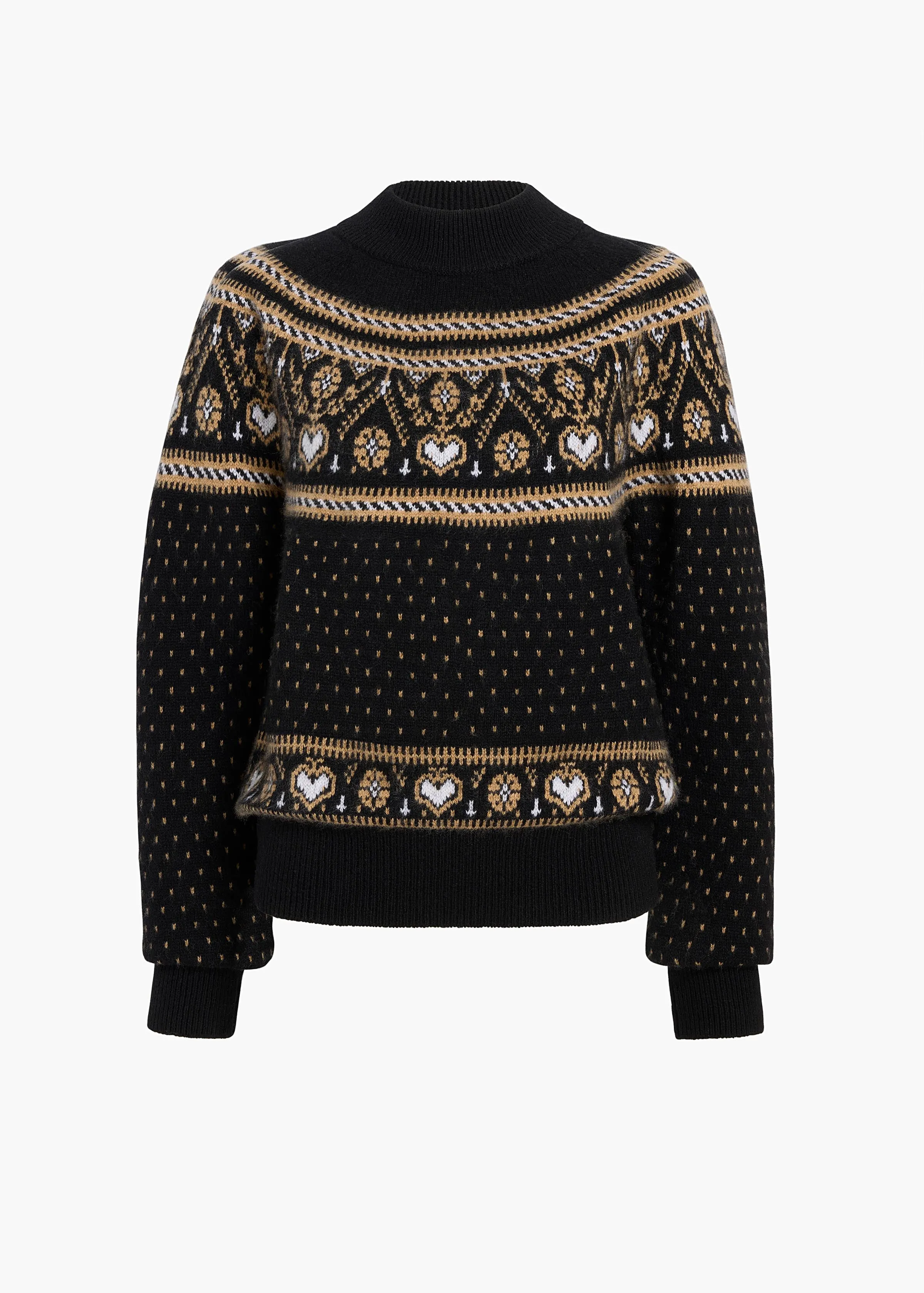 Guy Sweater in Black and Camel Multi sold by KHAITE
