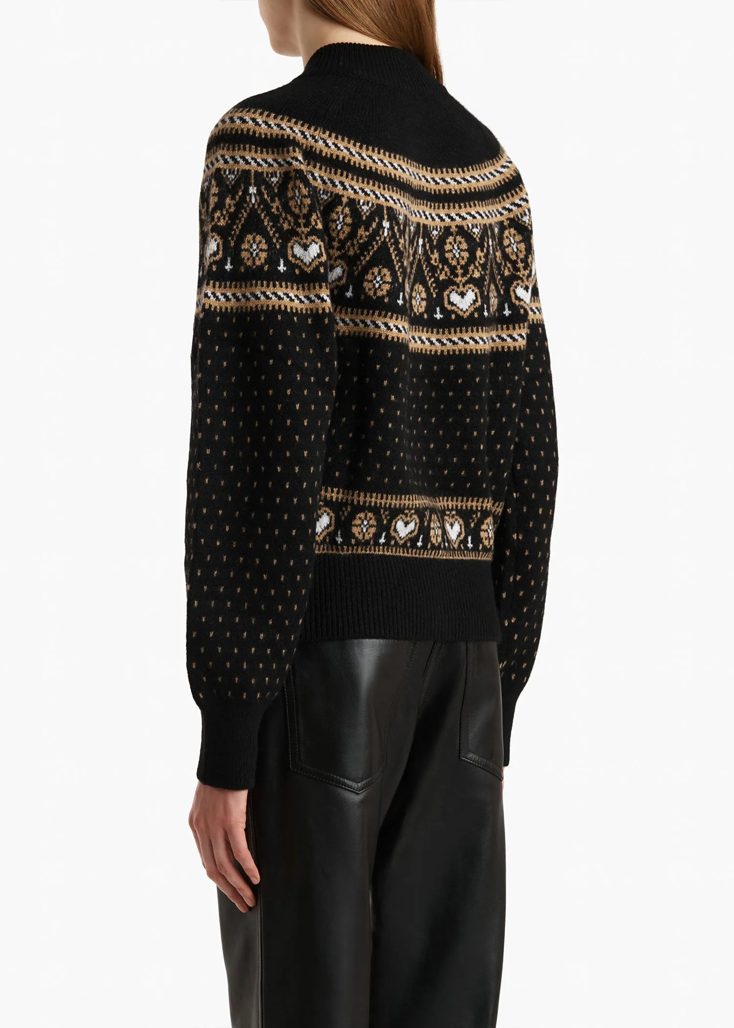 Marc Cardigan in Black and Camel Multi sold by KHAITE product image thumbnail 4
