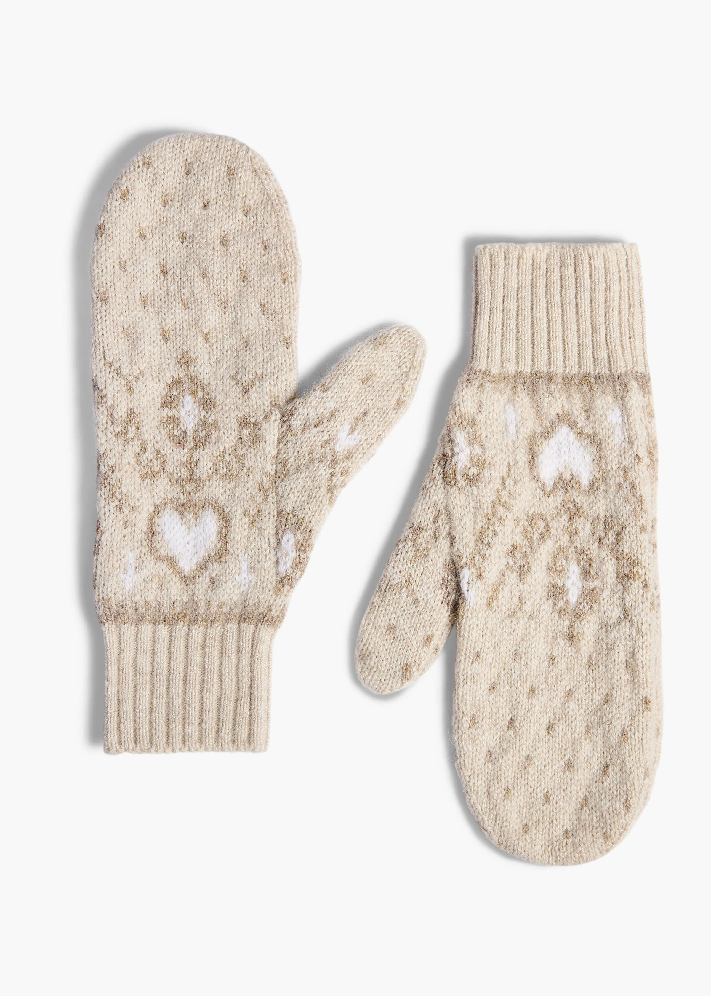 Christel Mittens in Ecru Multi sold by KHAITE