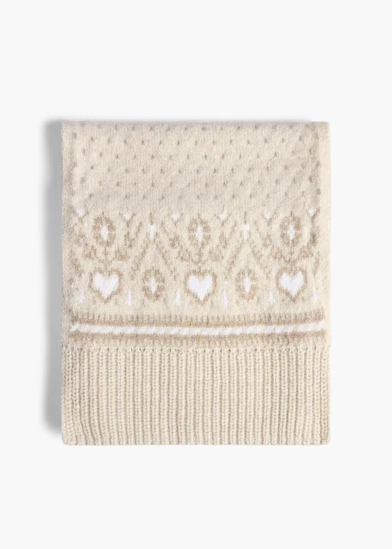 Lucrene Scarf in Ecru Multi sold by KHAITE