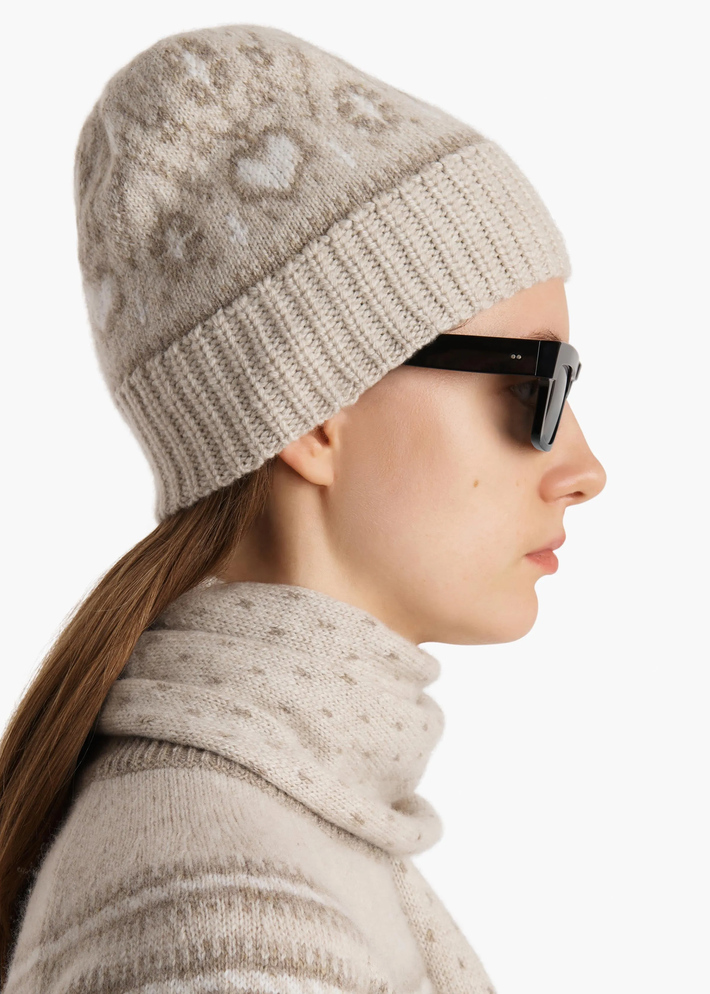 Avers Beanie in Ecru Multi sold by KHAITE product image thumbnail 2