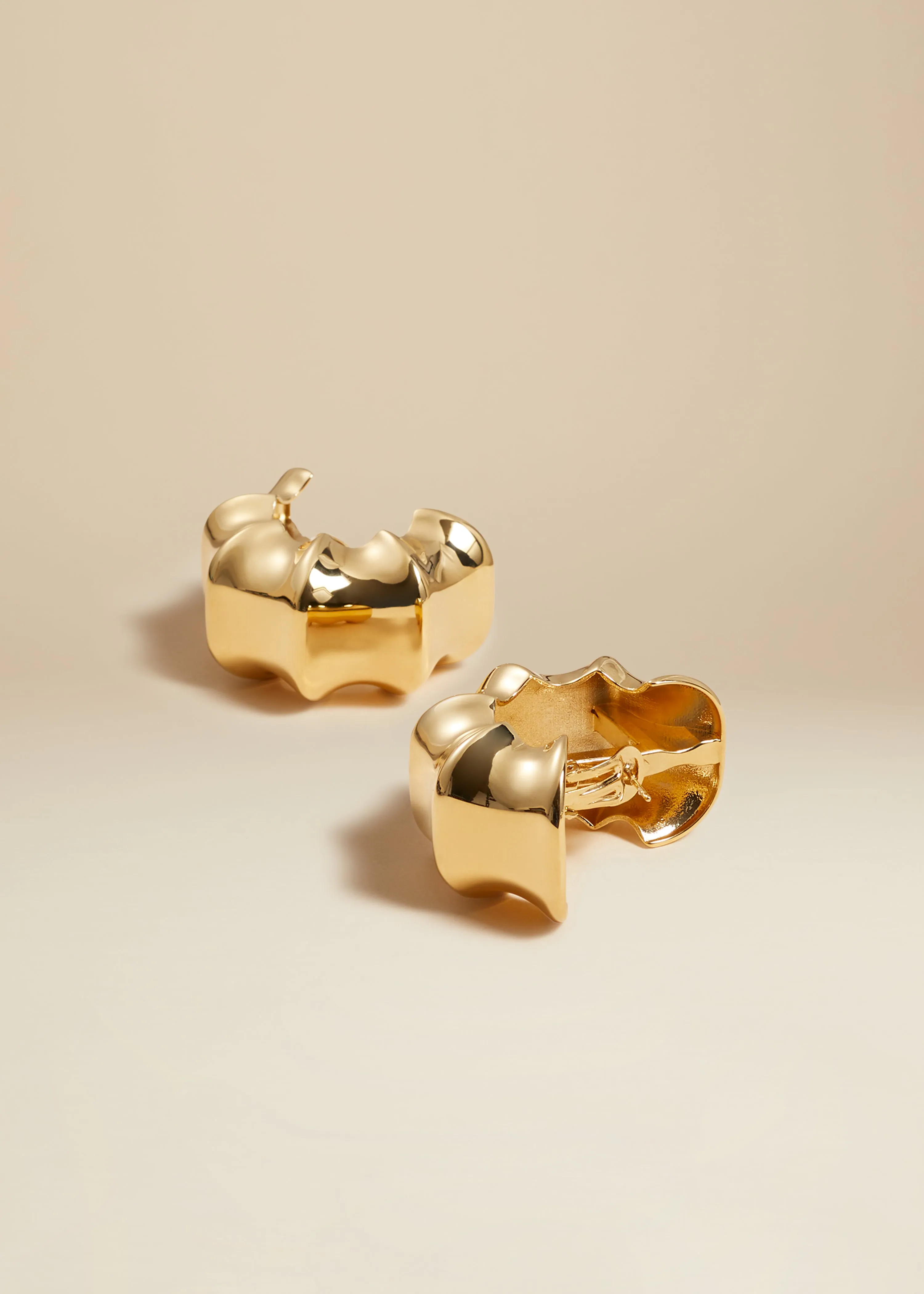Medium Julius Loop Earrings in Gold sold by KHAITE product image thumbnail 2