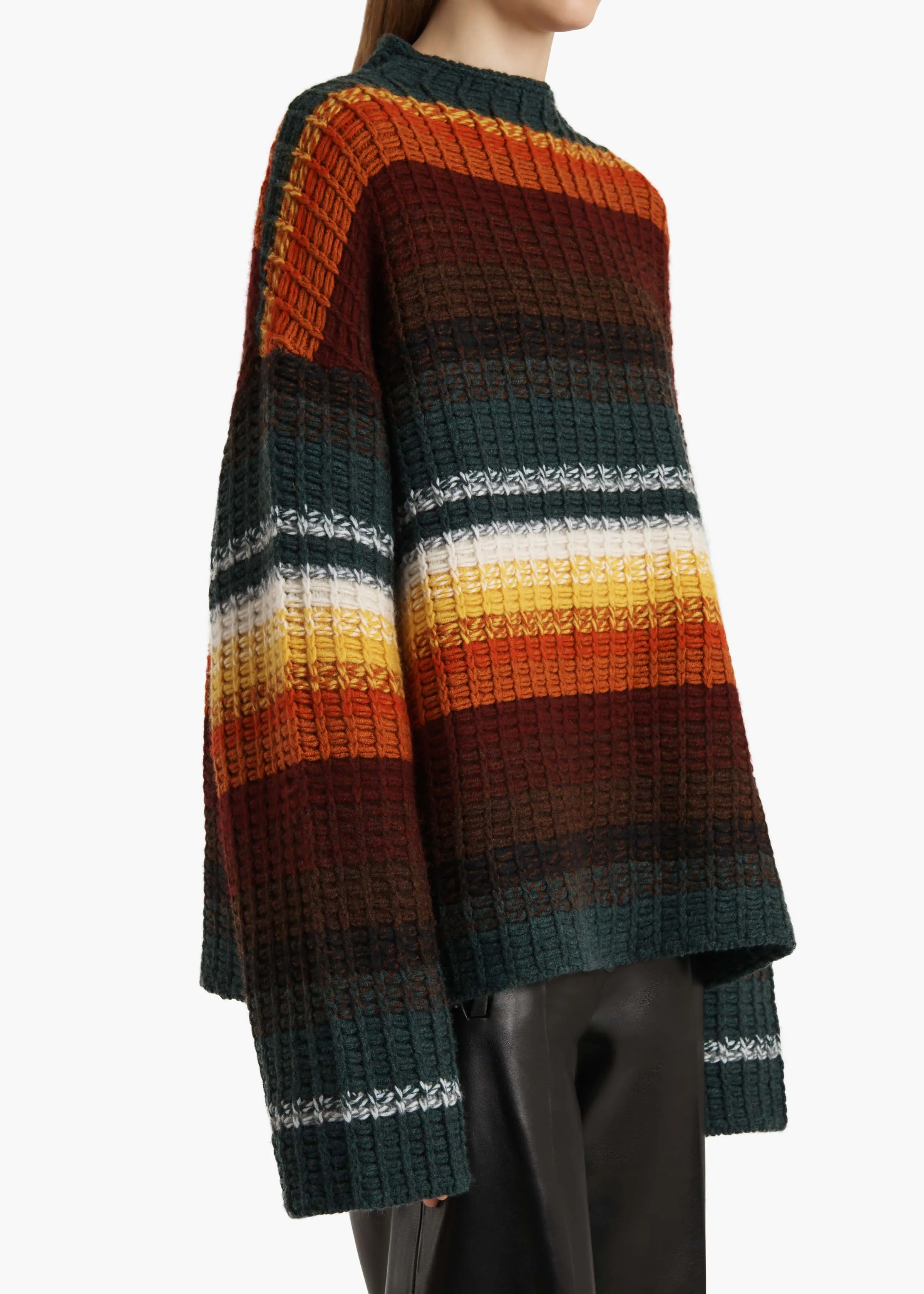 Yanis Sweater in Multicolor Stripe sold by KHAITE product image thumbnail 5