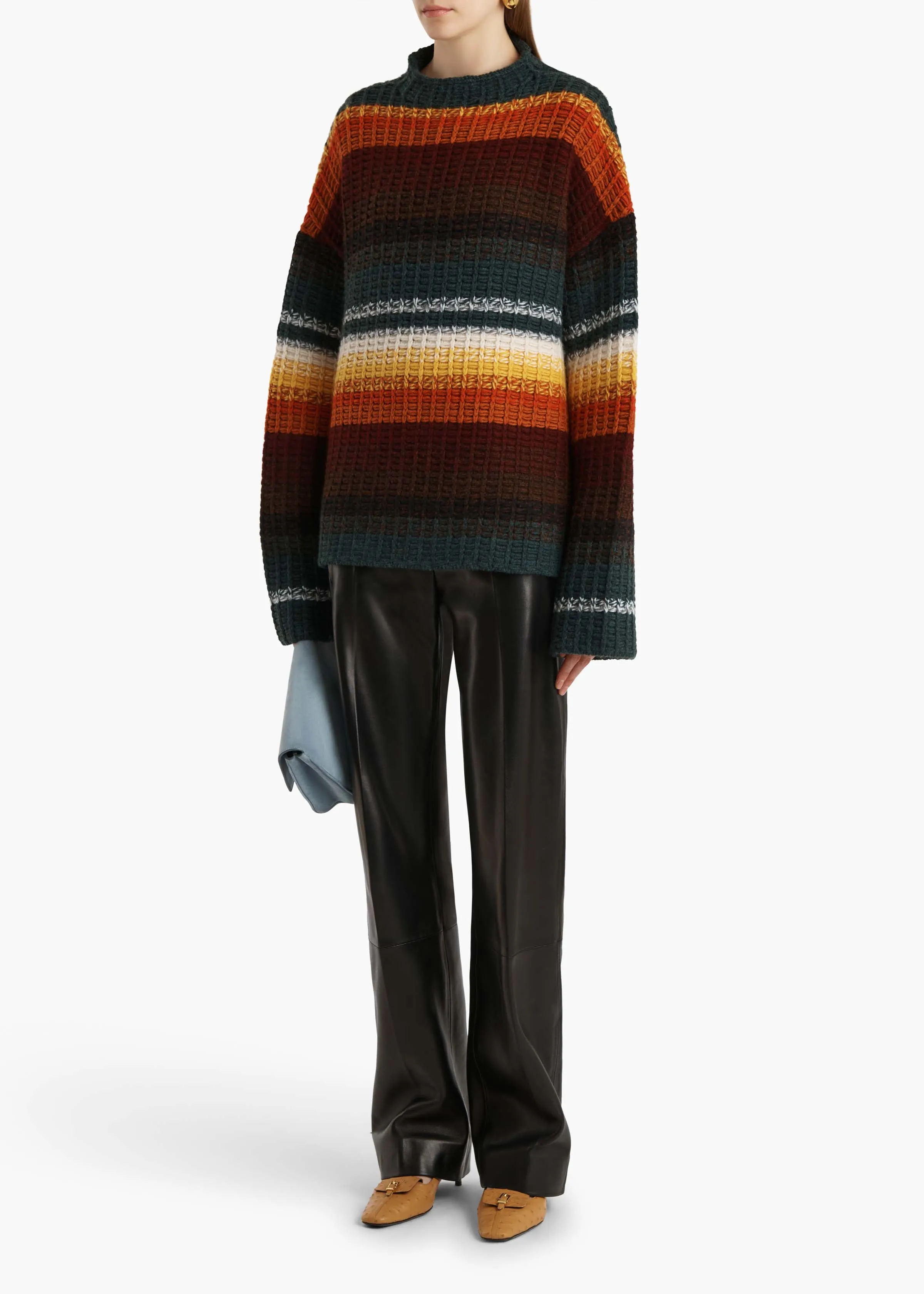 Yanis Sweater in Multicolor Stripe sold by KHAITE product image thumbnail 2