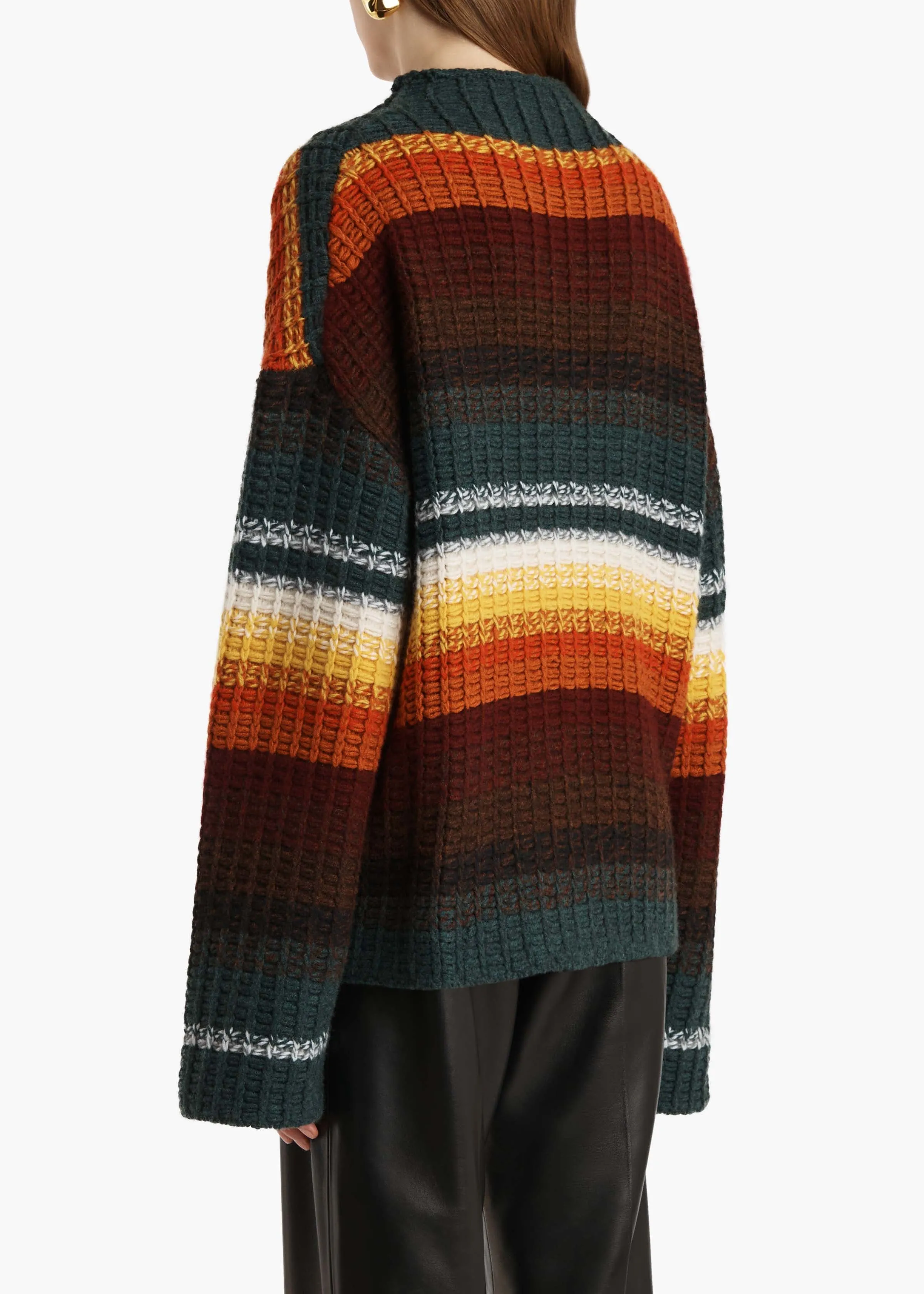 Yanis Sweater in Multicolor Stripe sold by KHAITE product image thumbnail 4