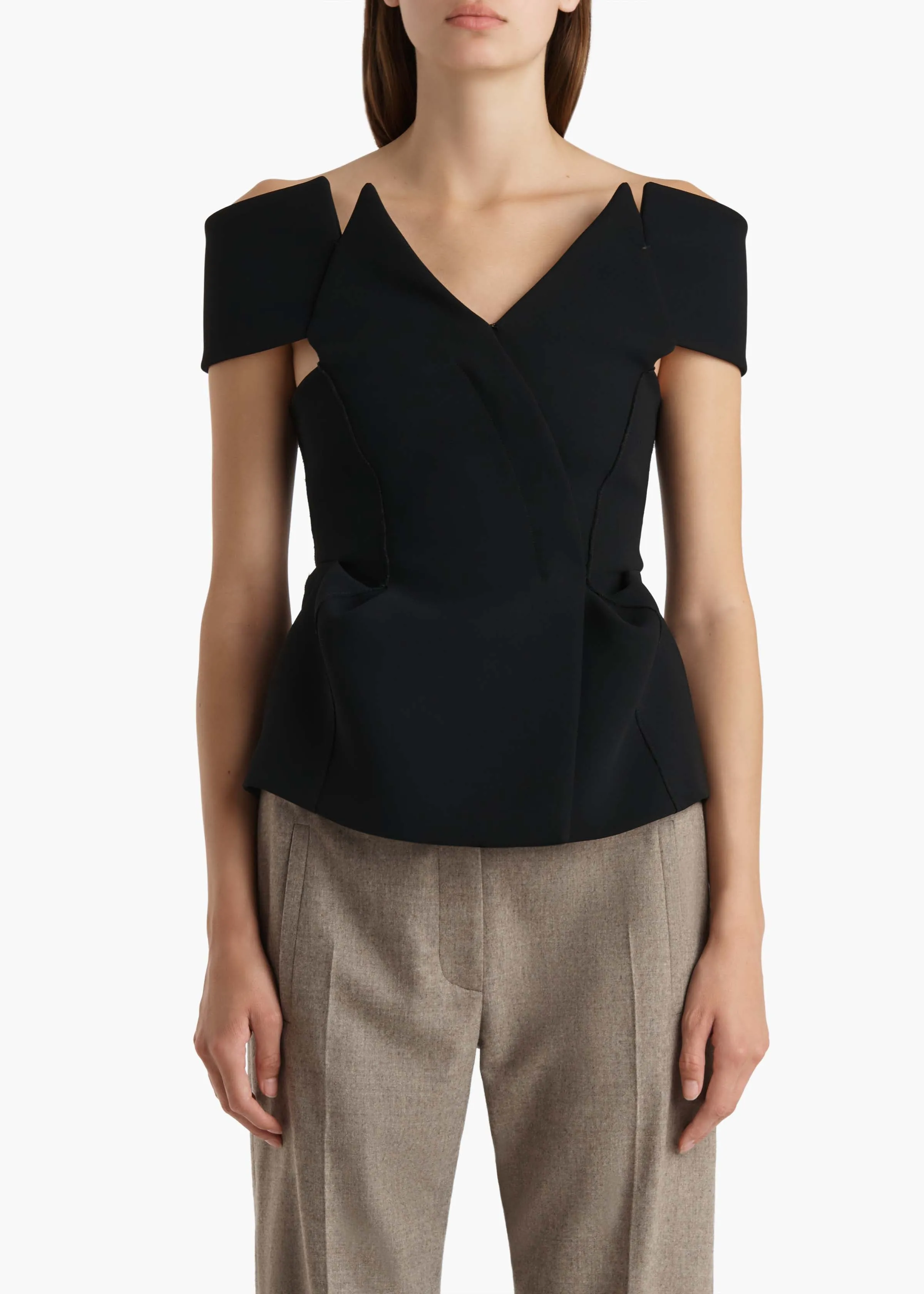 Verone Top in Black sold by KHAITE product image thumbnail 3