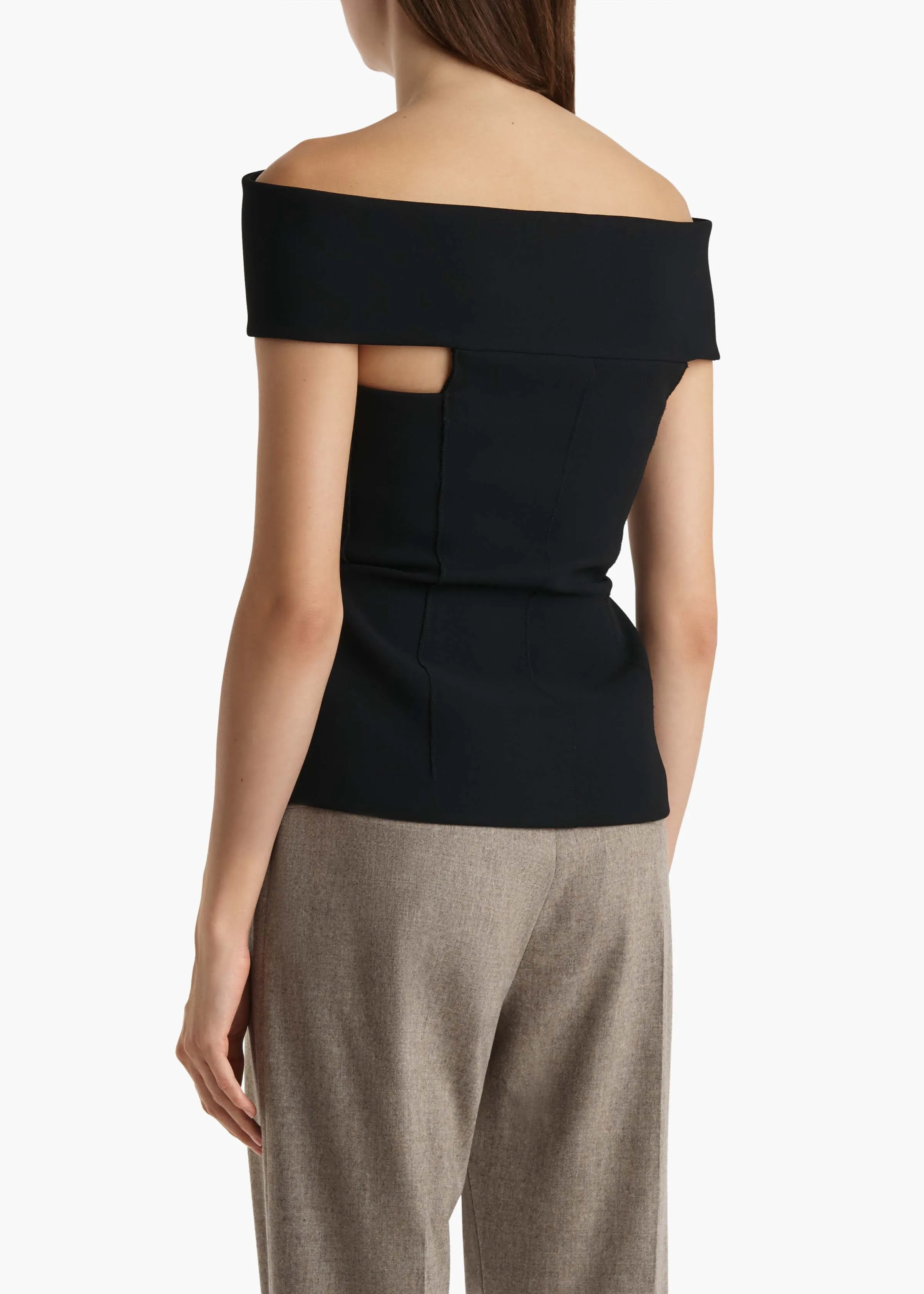 Verone Top in Black sold by KHAITE product image thumbnail 4