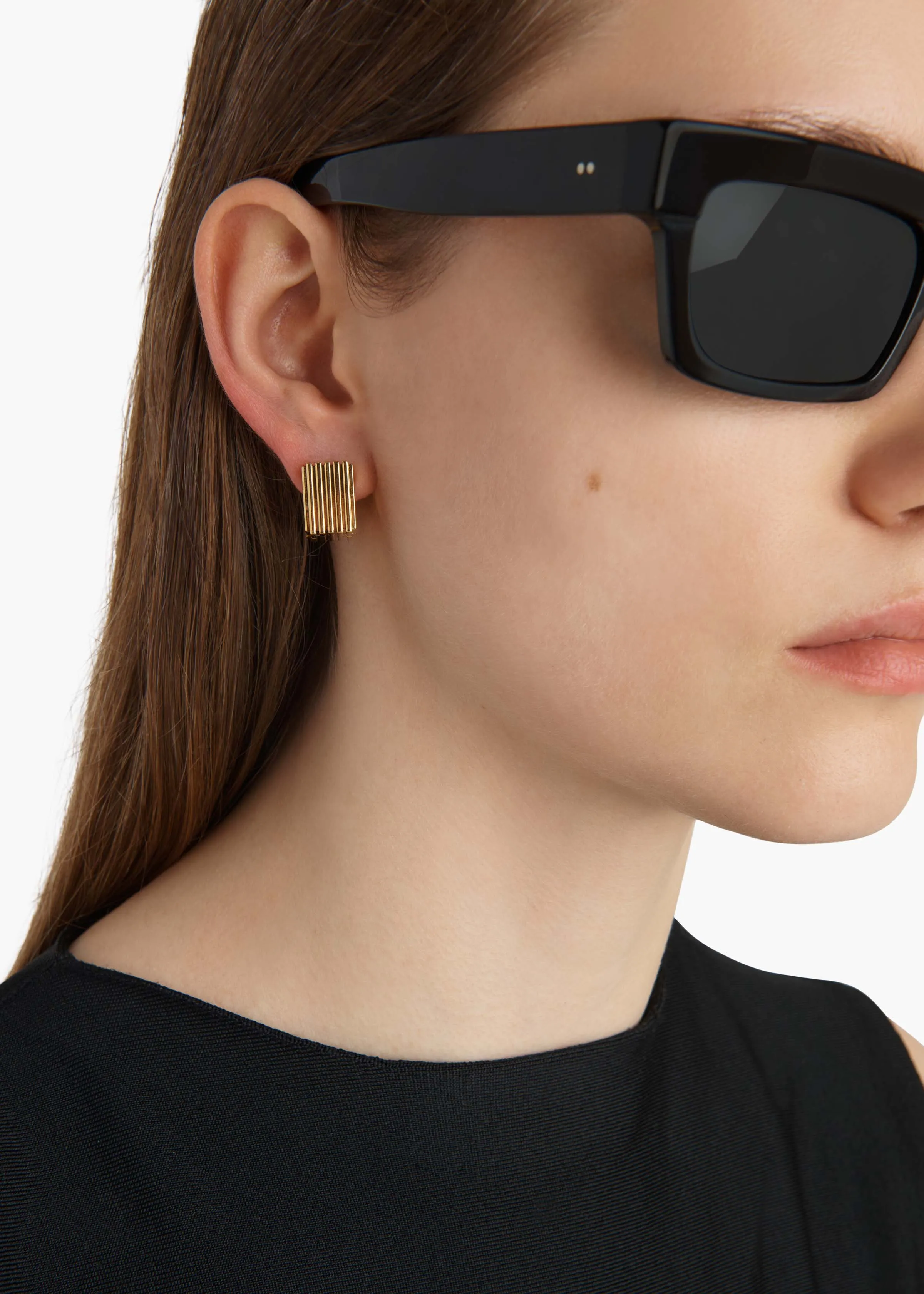 Small Empire Earrings in Gold sold by KHAITE product image thumbnail 3