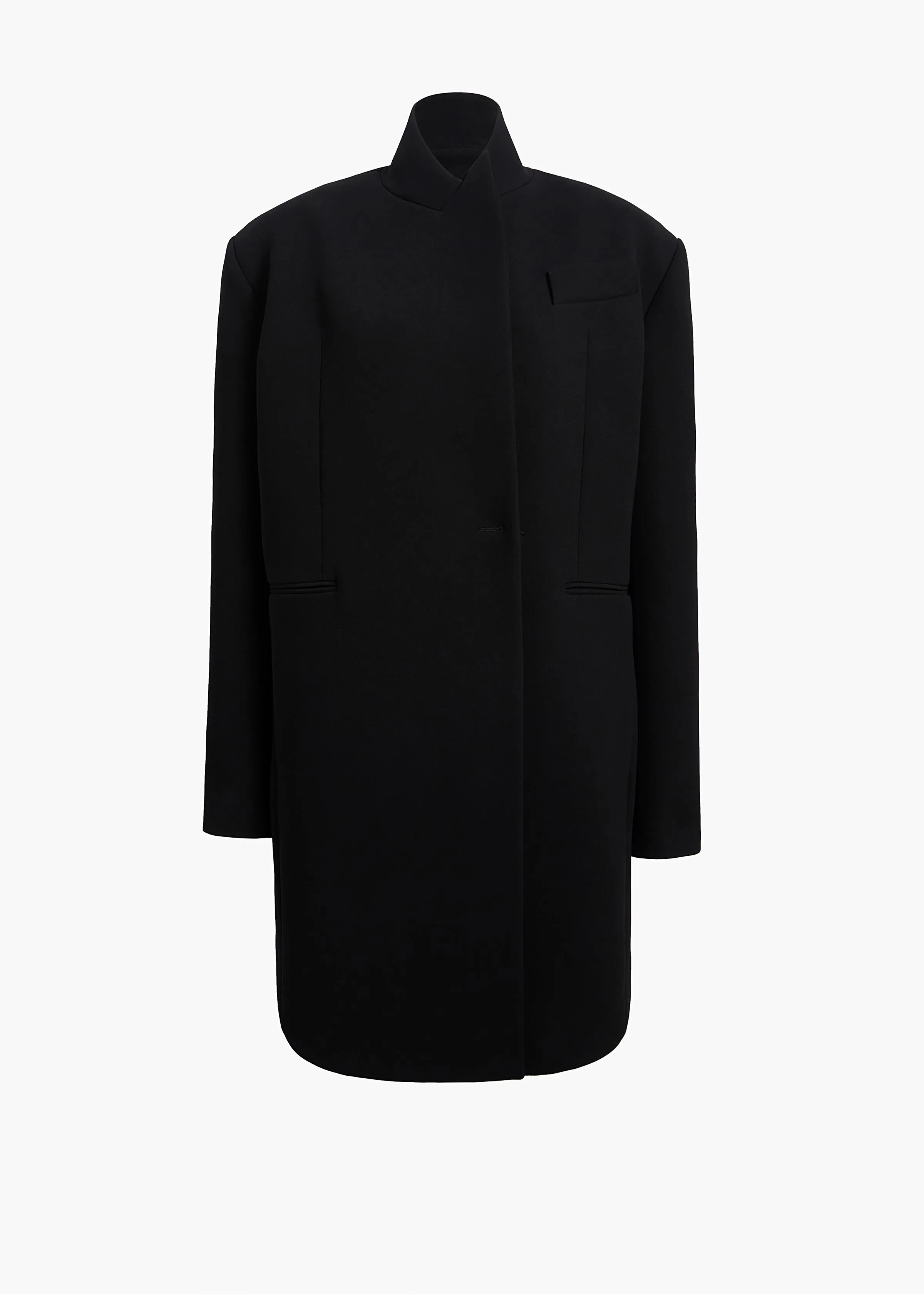Comelle Coat in Black sold by KHAITE