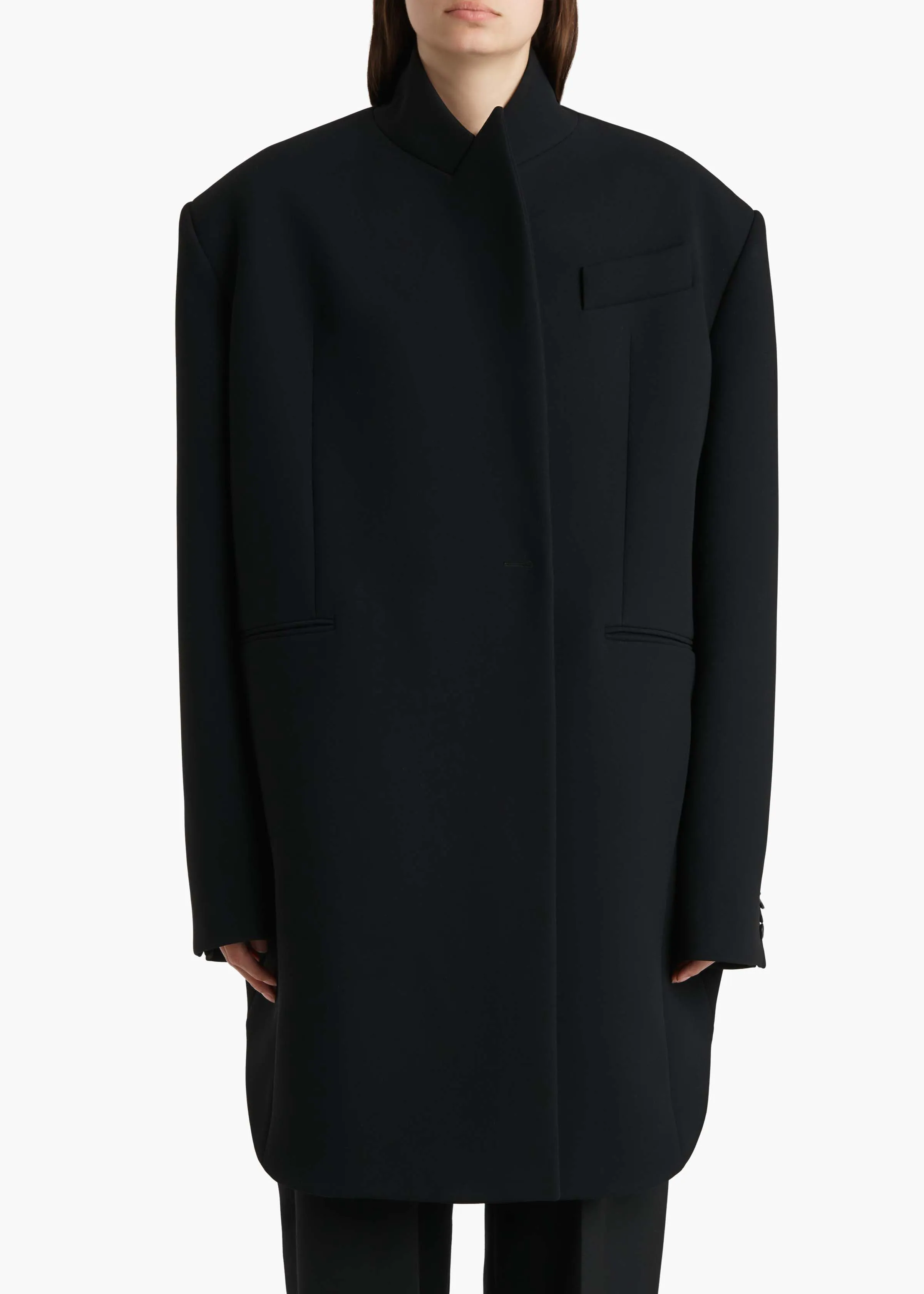 Comelle Coat in Black sold by KHAITE product image thumbnail 3