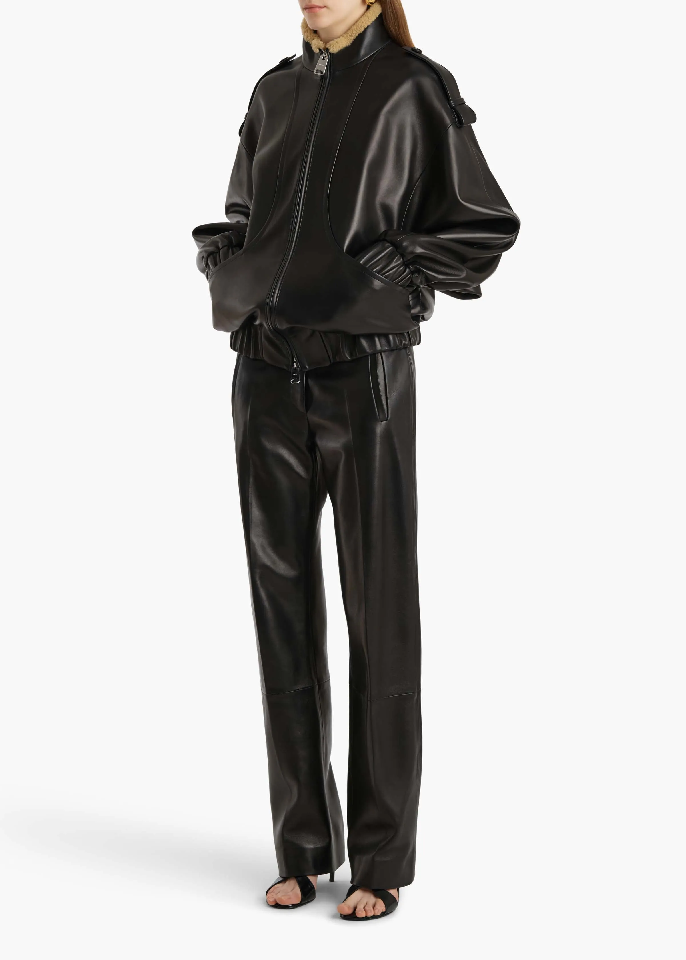 Sigi Jacket in Black Leather sold by KHAITE product image thumbnail 2
