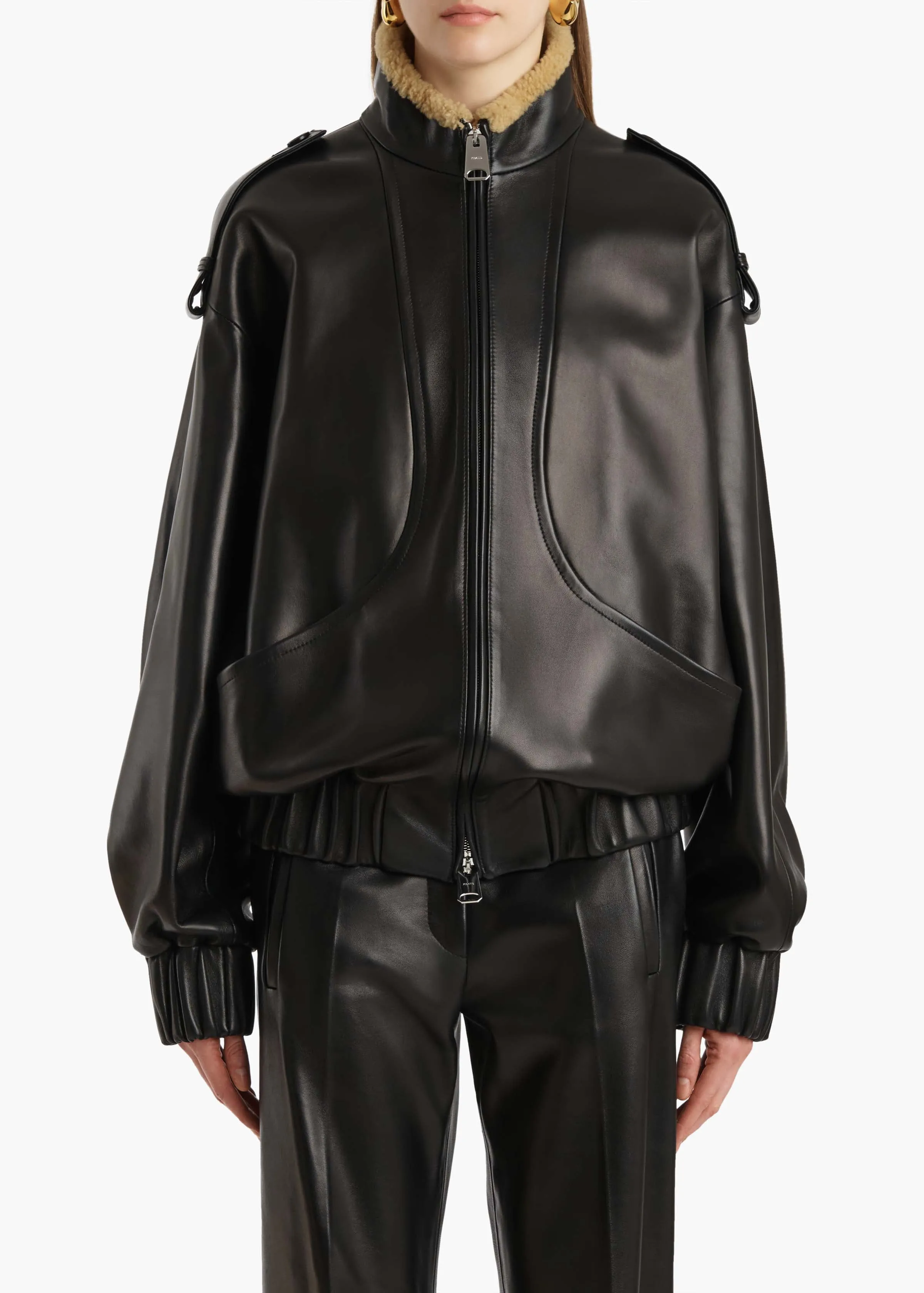 Sigi Jacket in Black Leather sold by KHAITE product image thumbnail 3