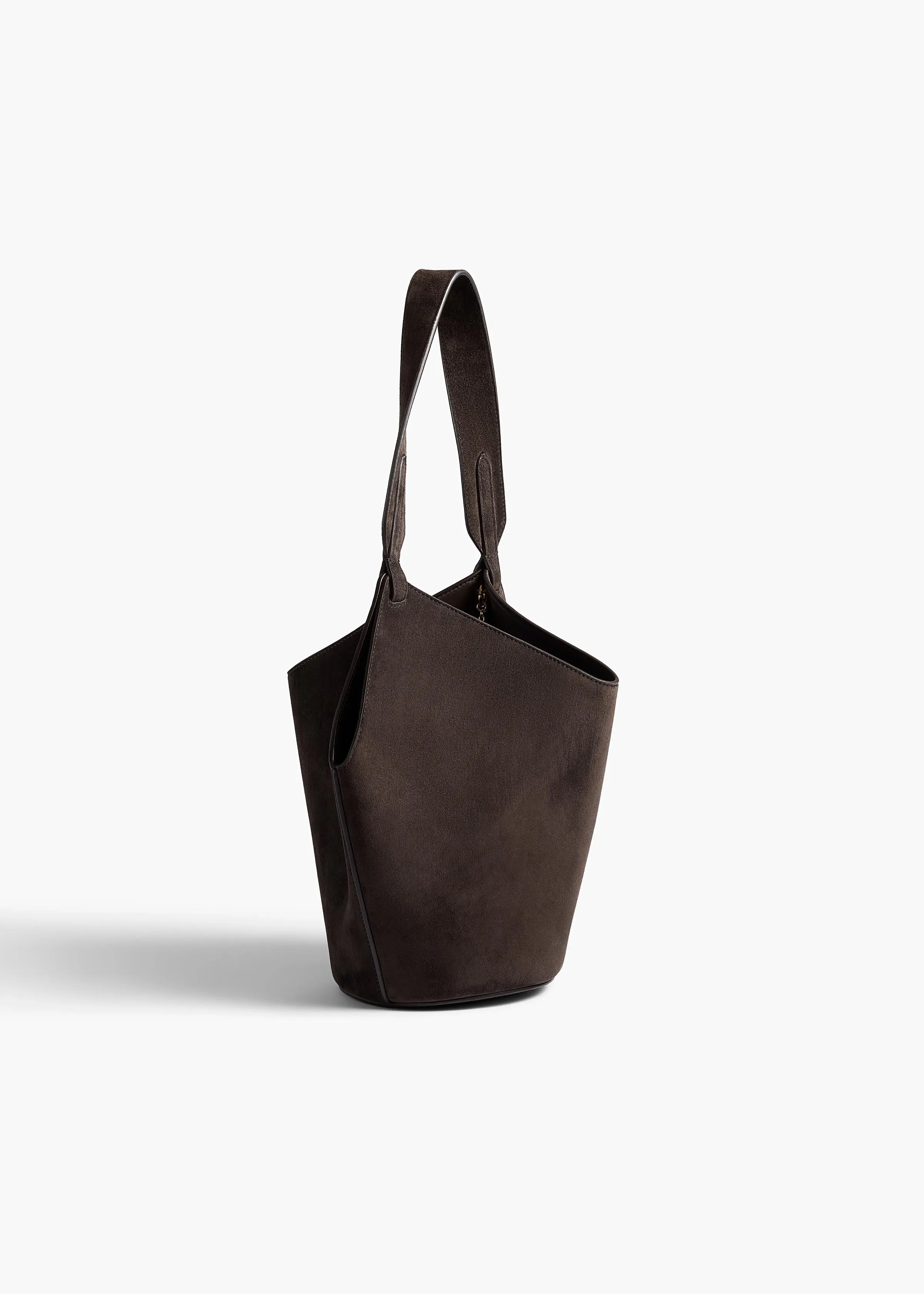Mini Lotus Tote in Dark Brown Suede sold by KHAITE product image thumbnail 2