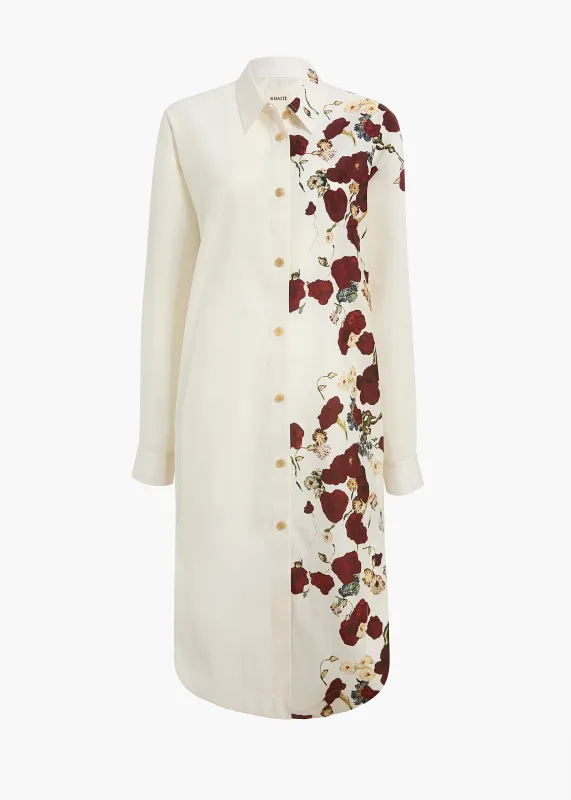 Gloria Dress in Cream and Red sold by KHAITE