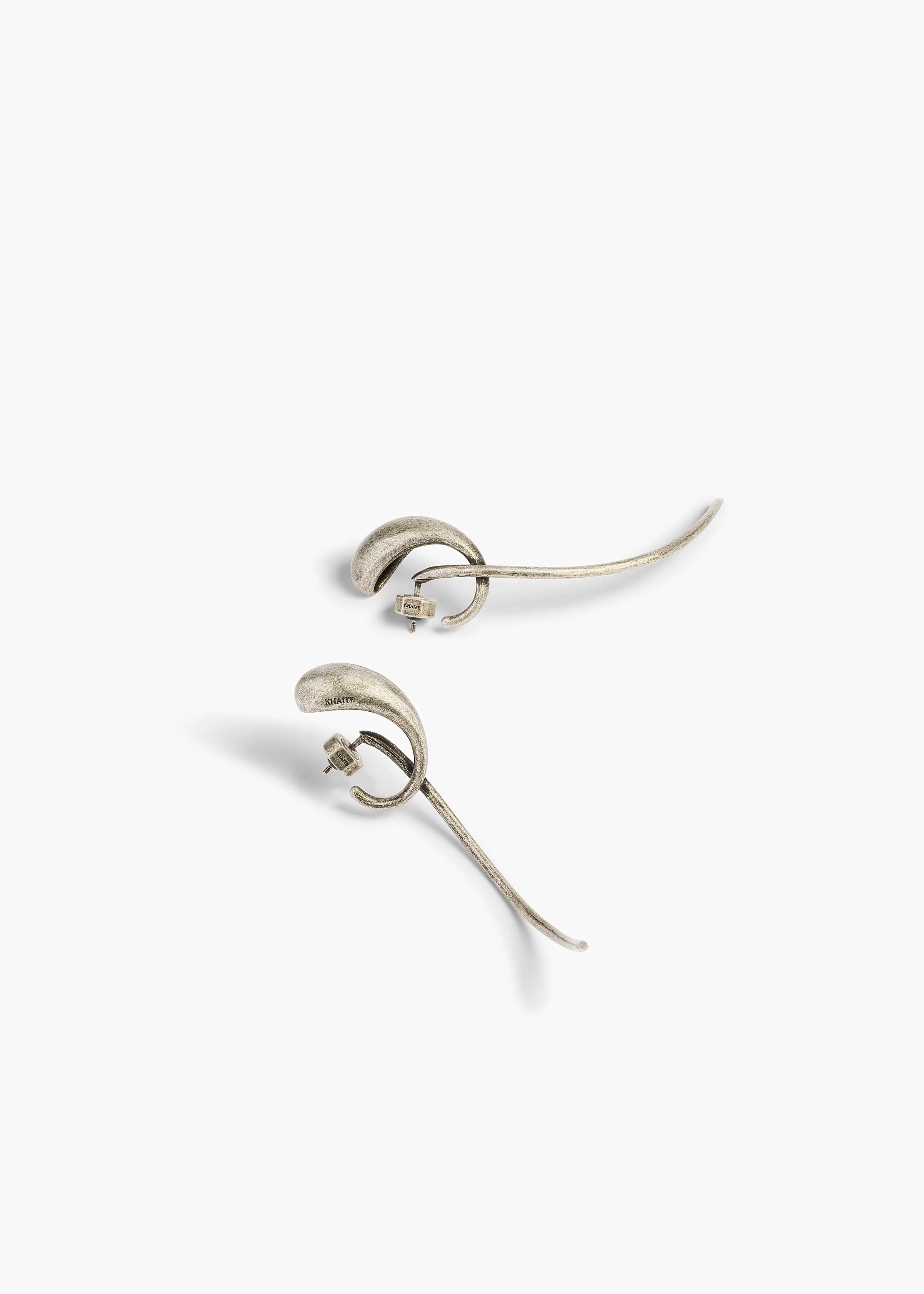 Cyclone Earrings in Antique Silver sold by KHAITE product image thumbnail 2