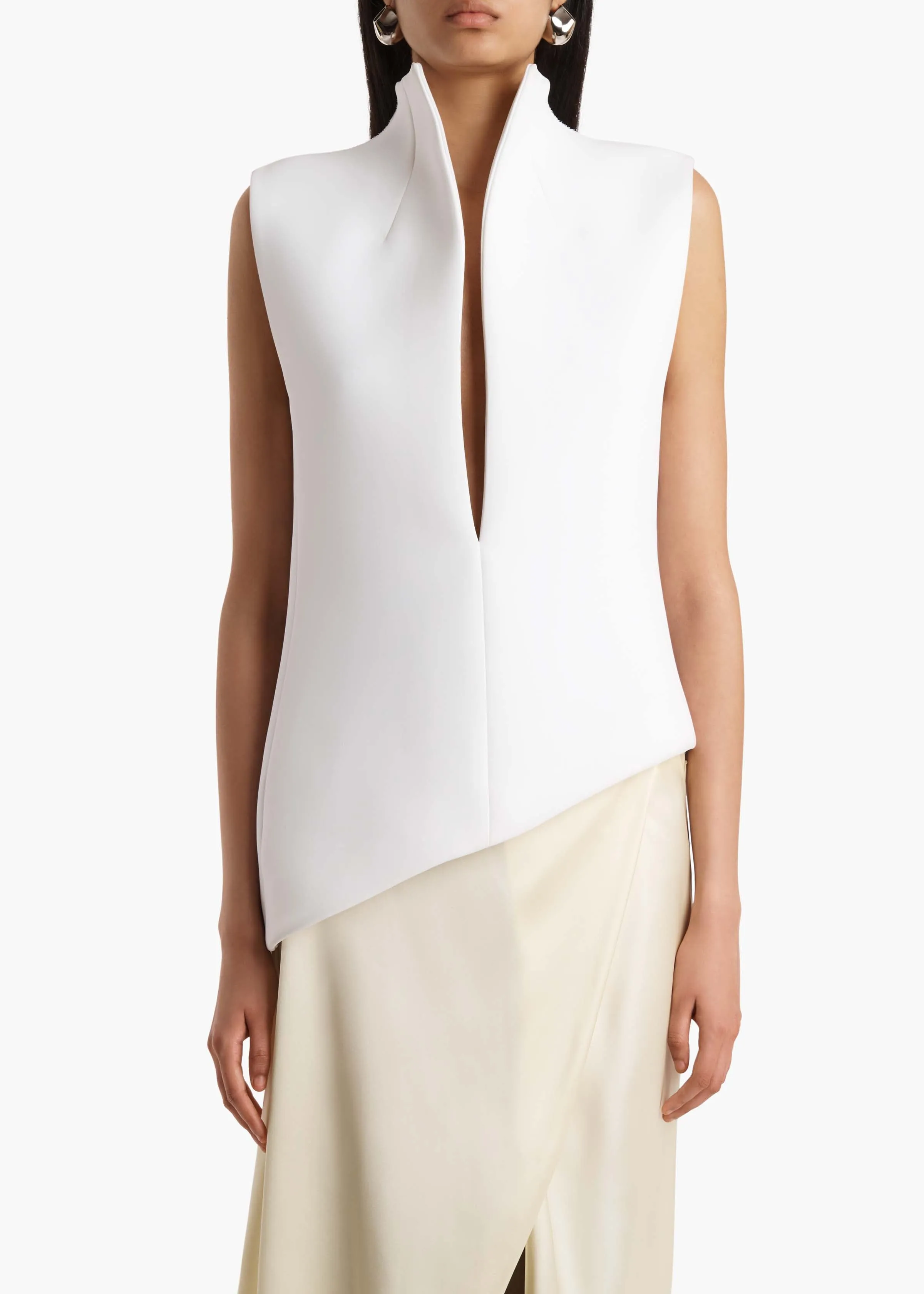 Von Top in Chalk sold by KHAITE product image thumbnail 3