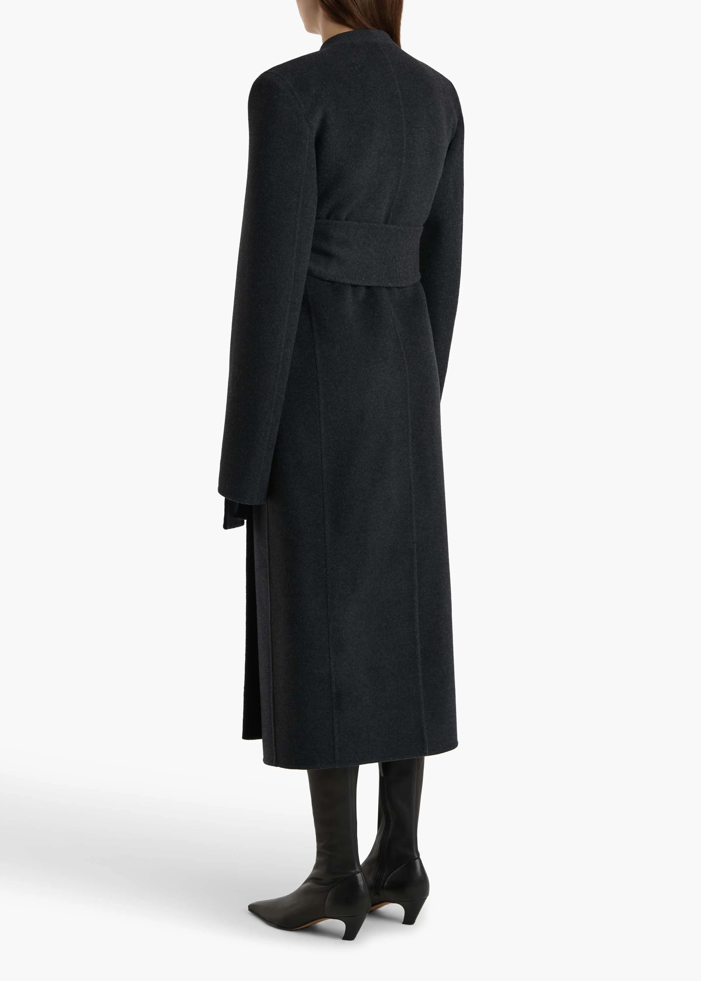 Jelson Coat in Charcoal sold by KHAITE product image thumbnail 4