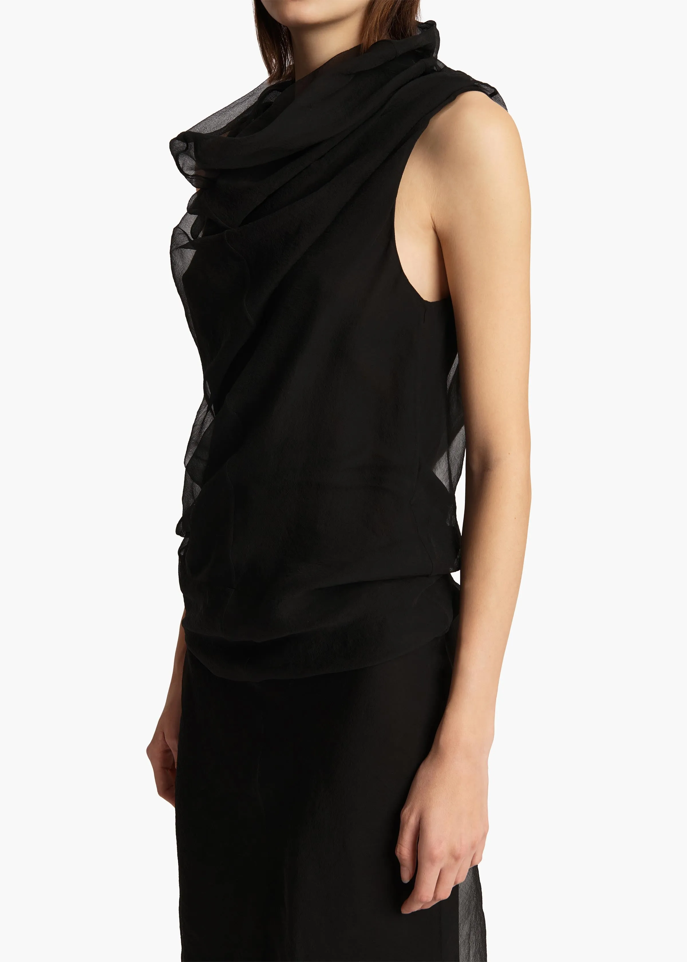 Jeanty Dress in Black sold by KHAITE product image thumbnail 5