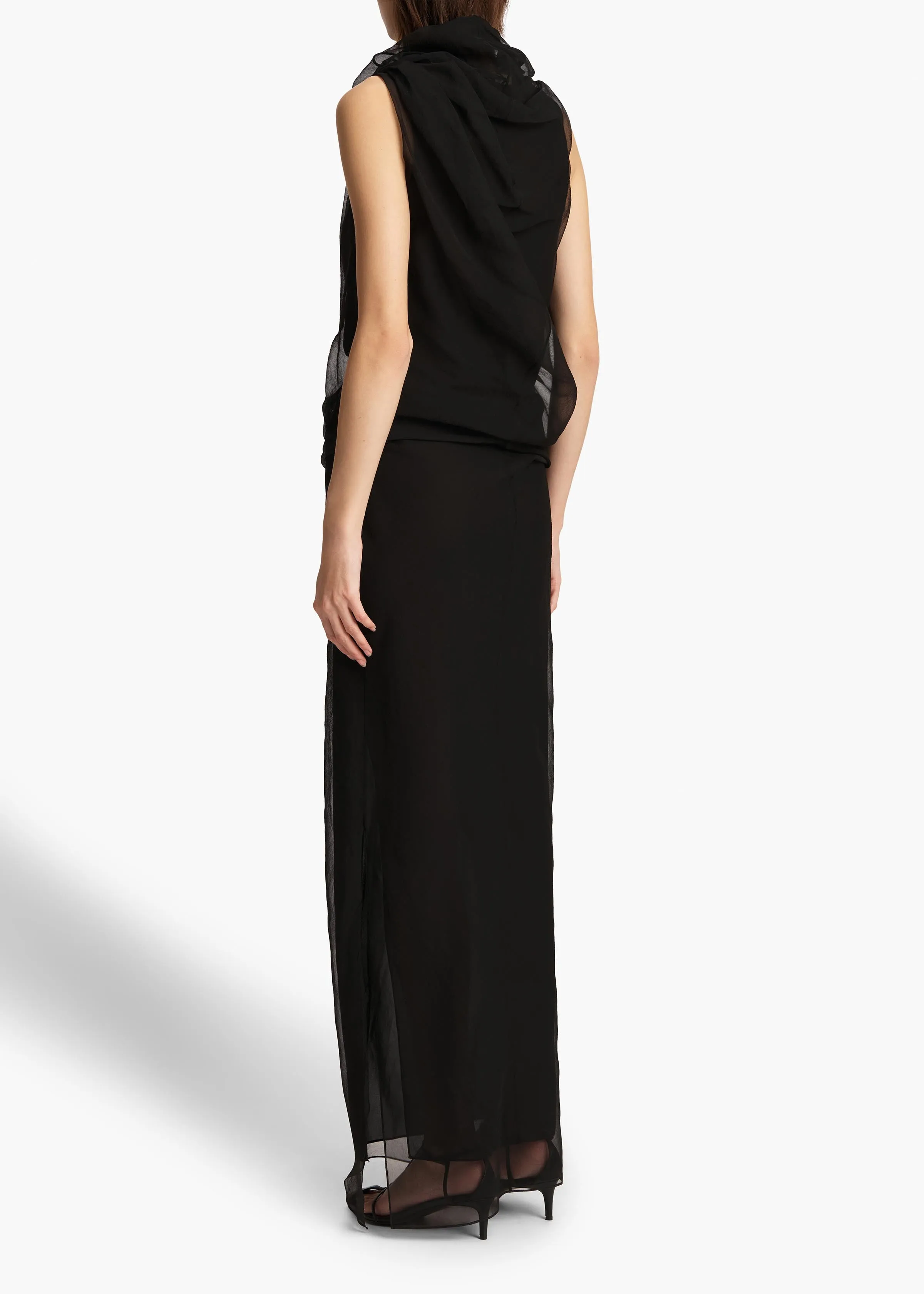 Jeanty Dress in Black sold by KHAITE product image thumbnail 4