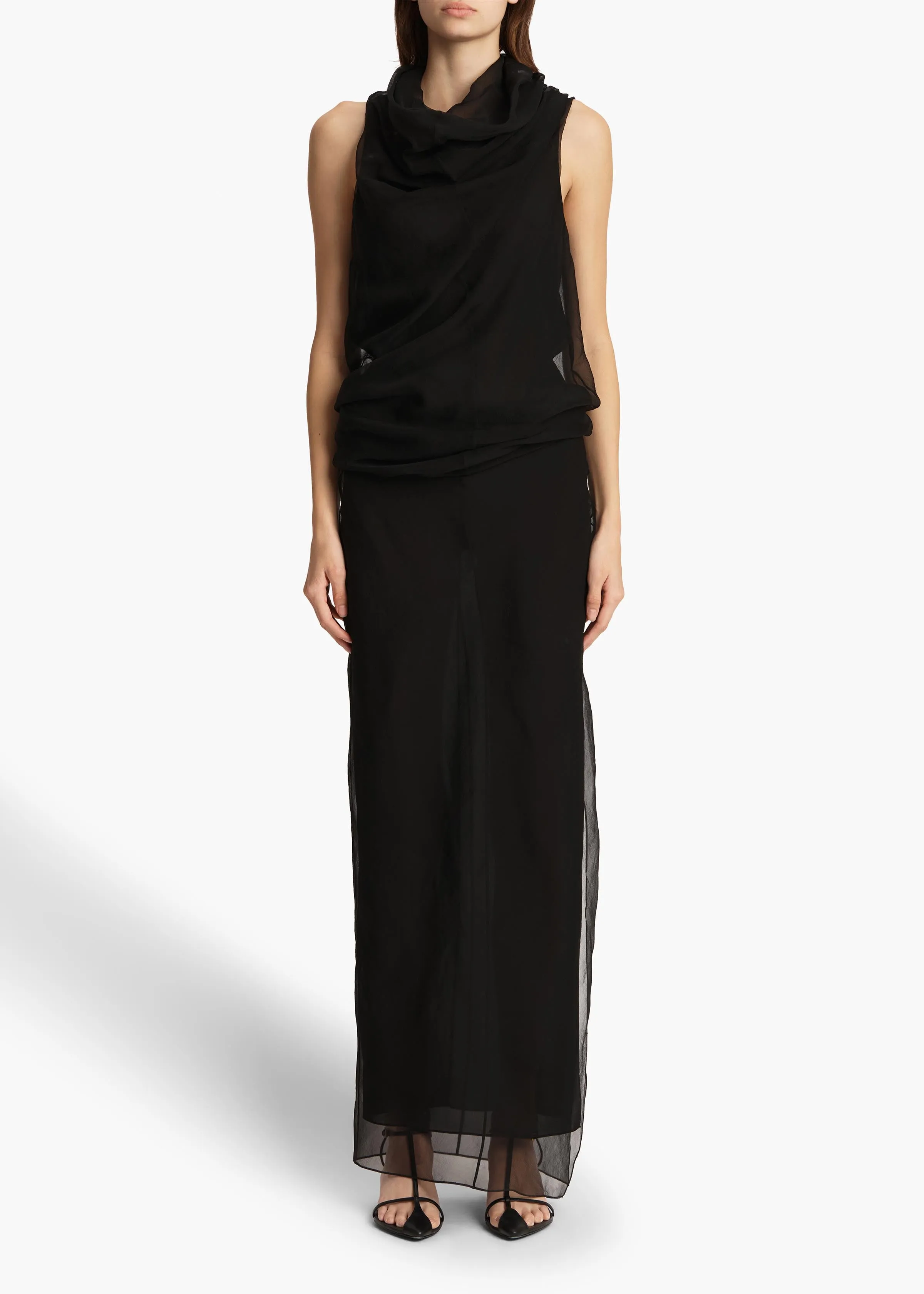 Jeanty Dress in Black sold by KHAITE product image thumbnail 3